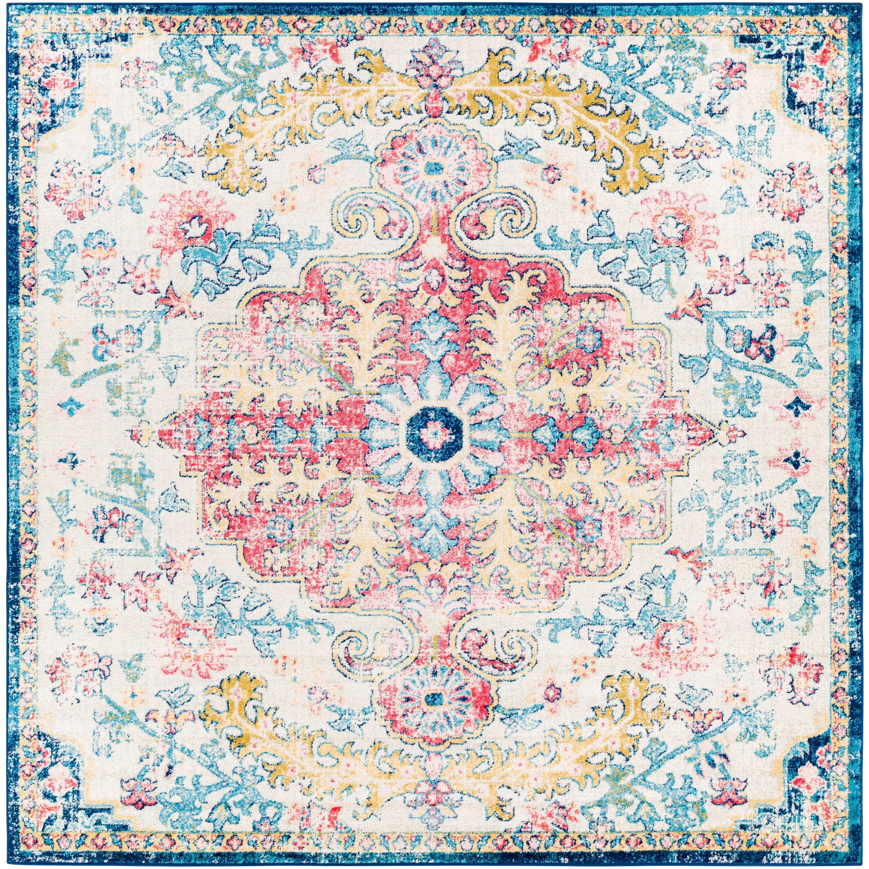 Livabliss Addie Boho Persian Medallion Area Rug