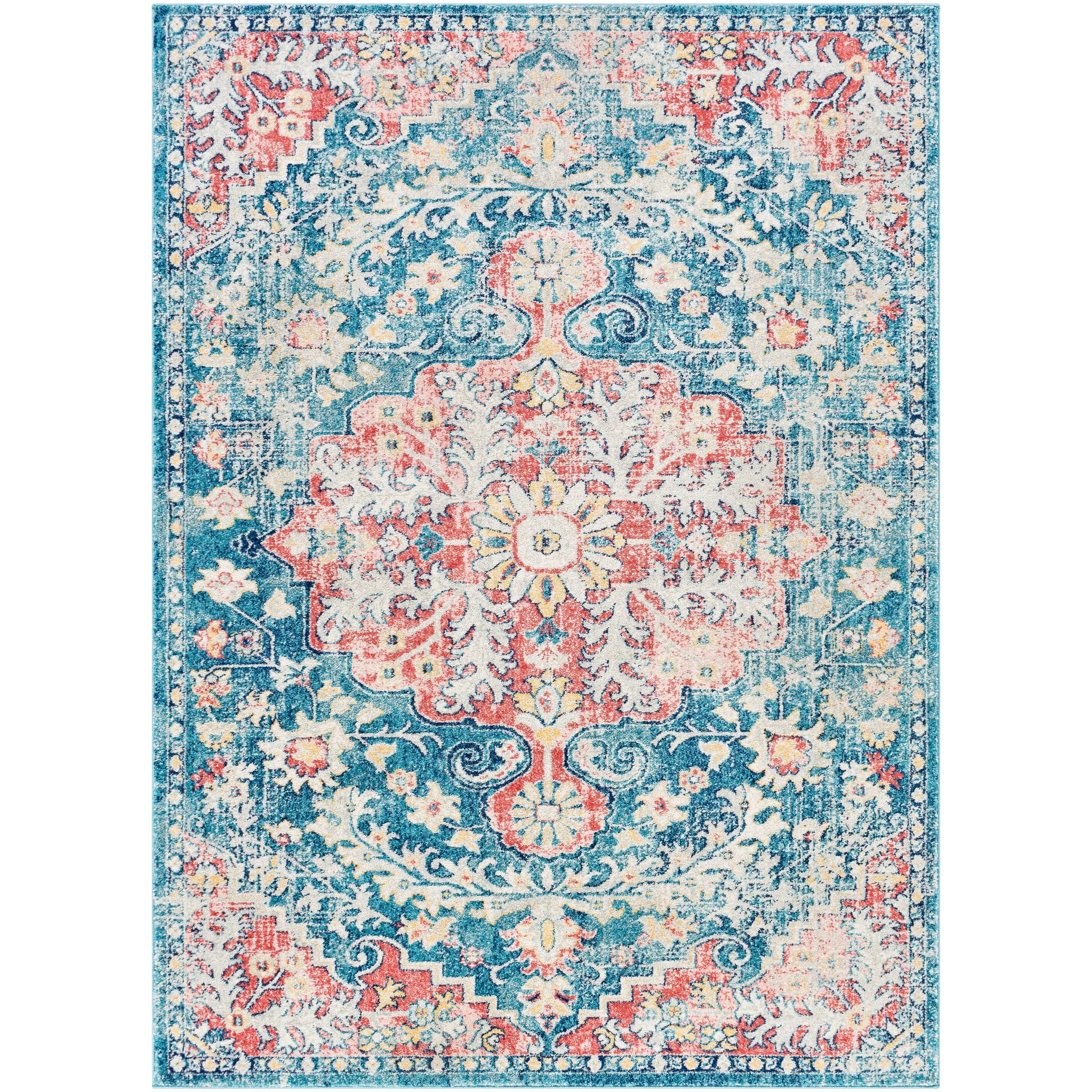Livabliss Addie Boho Persian Medallion Area Rug
