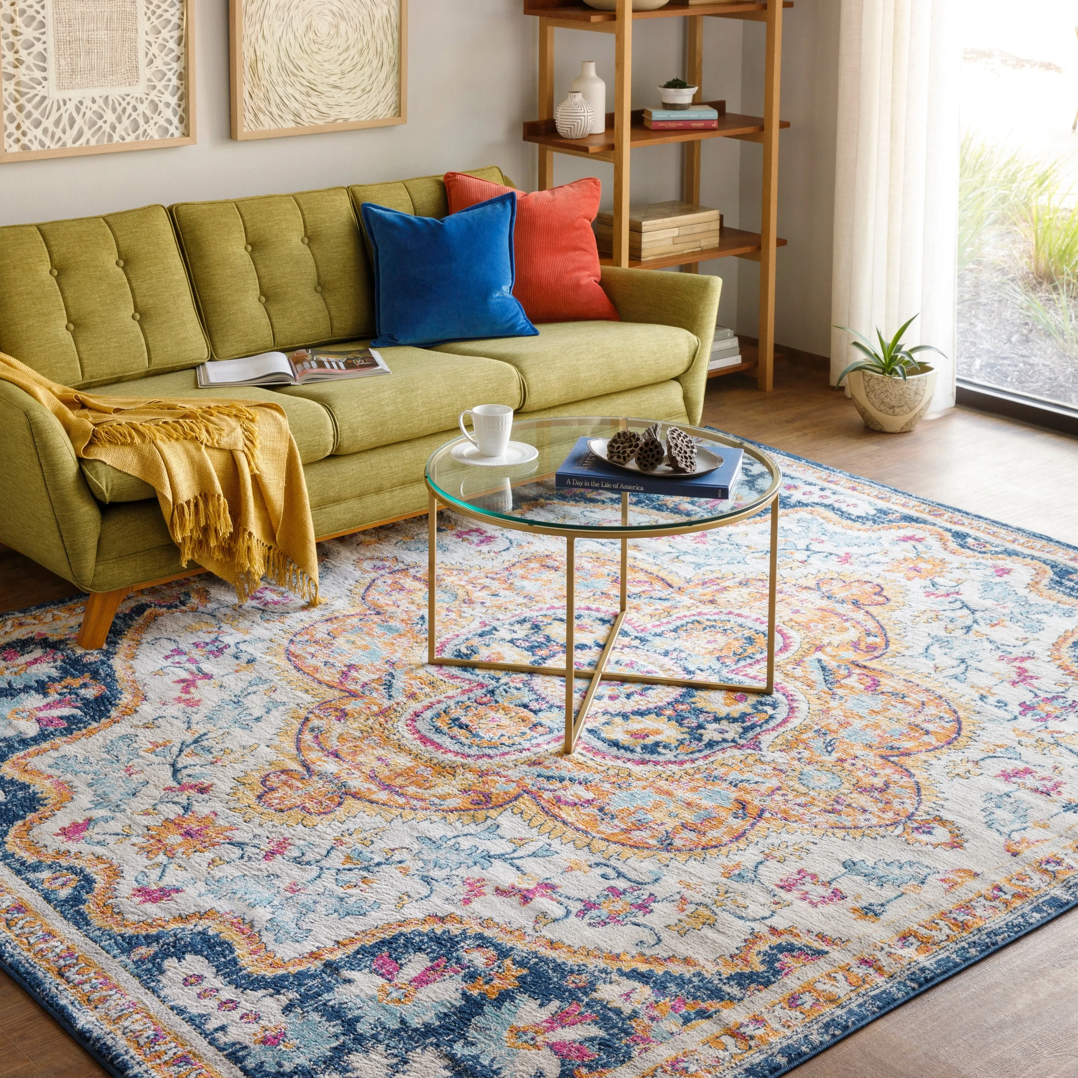 Livabliss Anu Vibrant Boho Medallion Area Rug