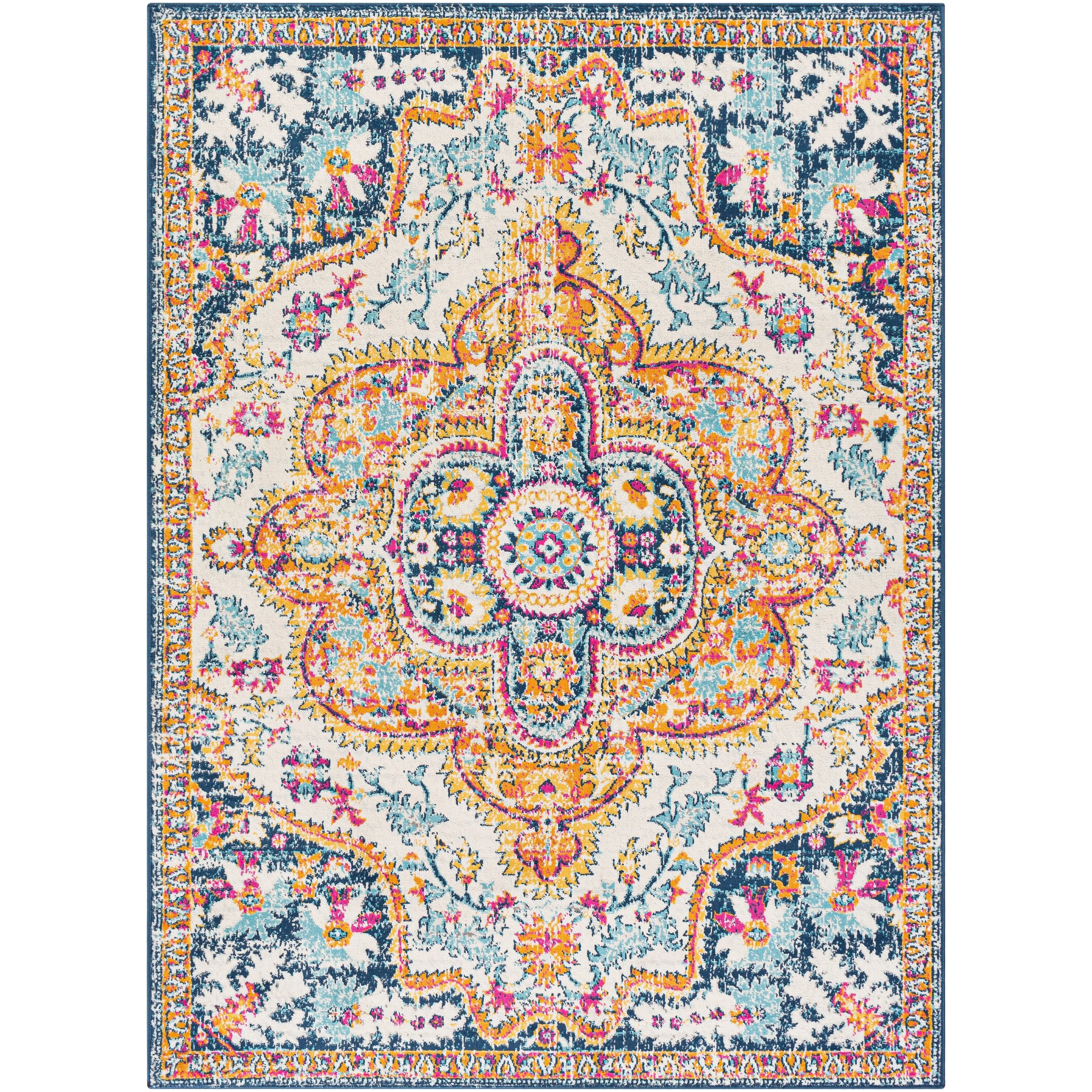 Livabliss Anu Vibrant Boho Medallion Area Rug