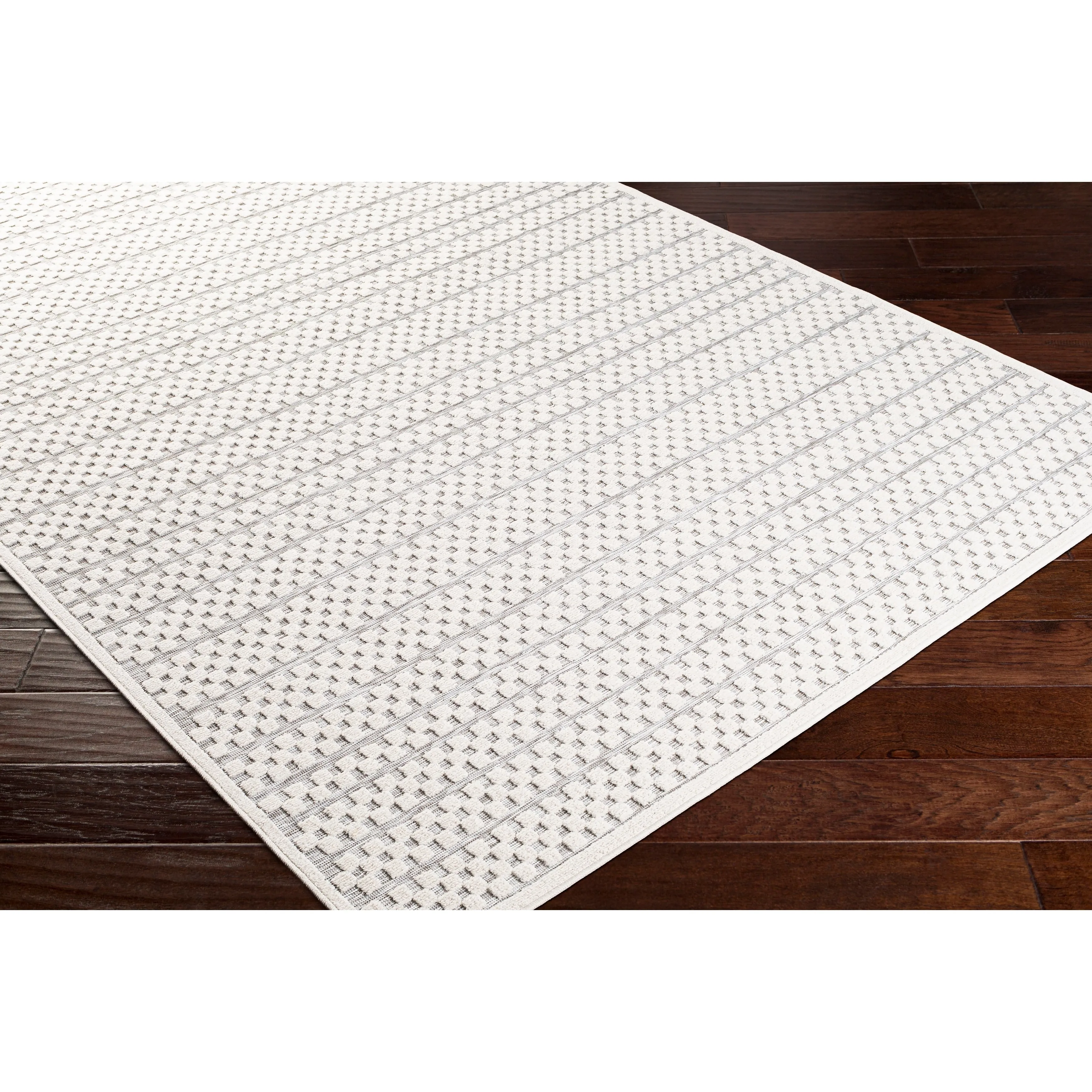 Livabliss Brennah Indoor/ Outdoor Checkered Stripe Area Rug