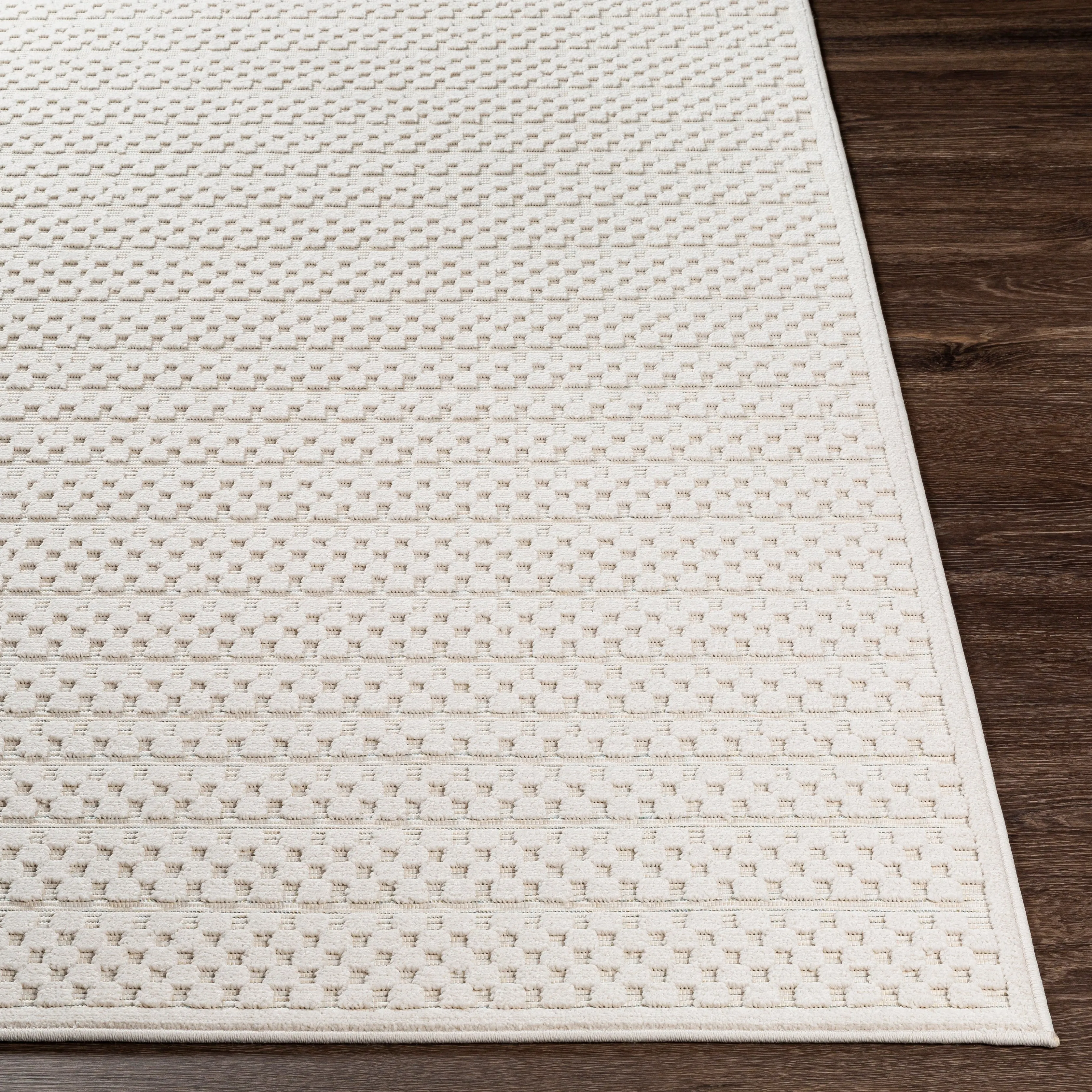 Livabliss Brennah Indoor/ Outdoor Checkered Stripe Area Rug
