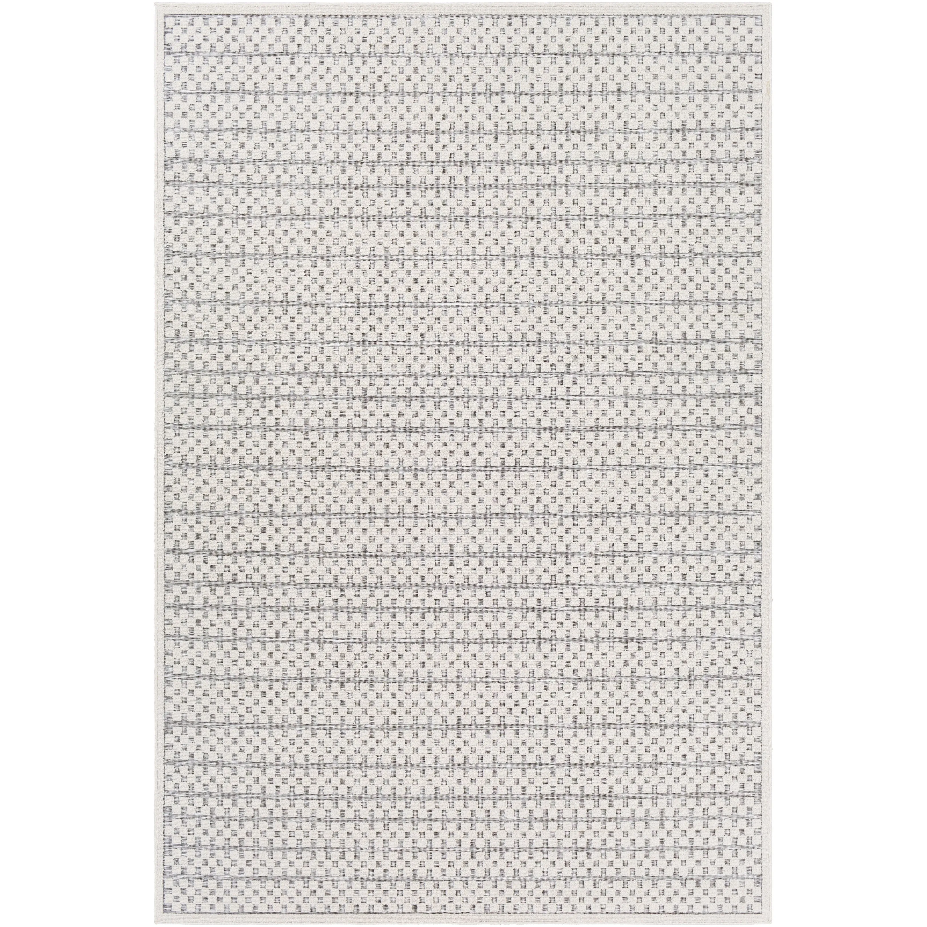 Livabliss Brennah Indoor/ Outdoor Checkered Stripe Area Rug