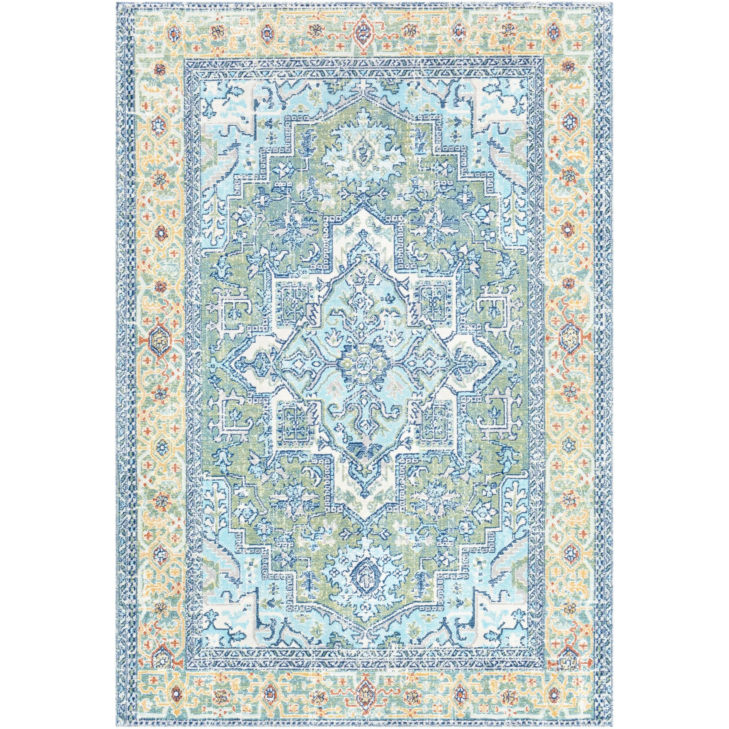 Livabliss Dellie Indoor/ Outdoor Traditional Medallion Area Rug