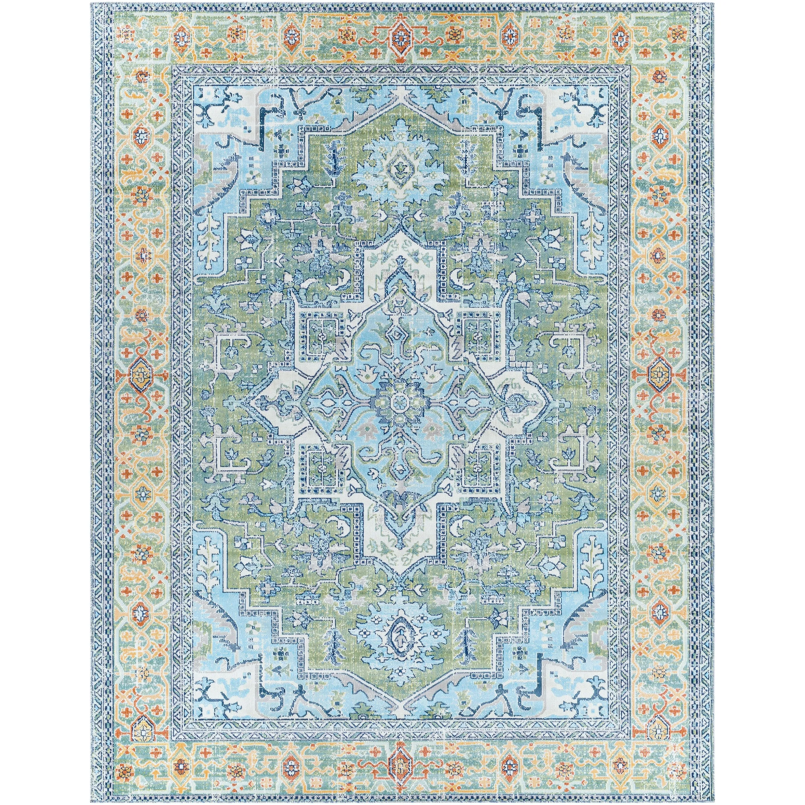 Livabliss Dellie Indoor/ Outdoor Traditional Medallion Area Rug