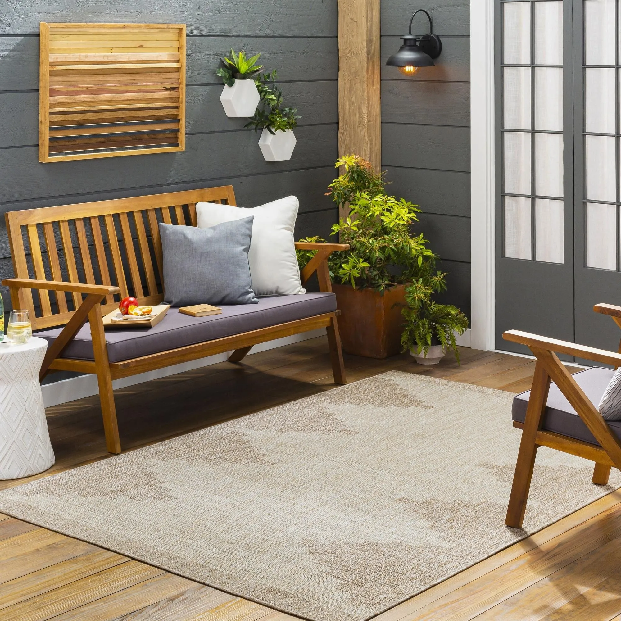 Livabliss Eagean Bohemian Diamond Indoor / OutdoorArea Rug