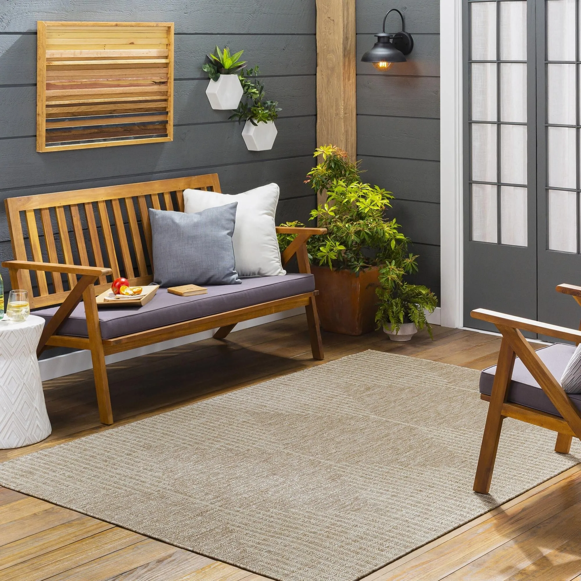 Livabliss Eagean Bohemian Diamond Outdoor Area Rug