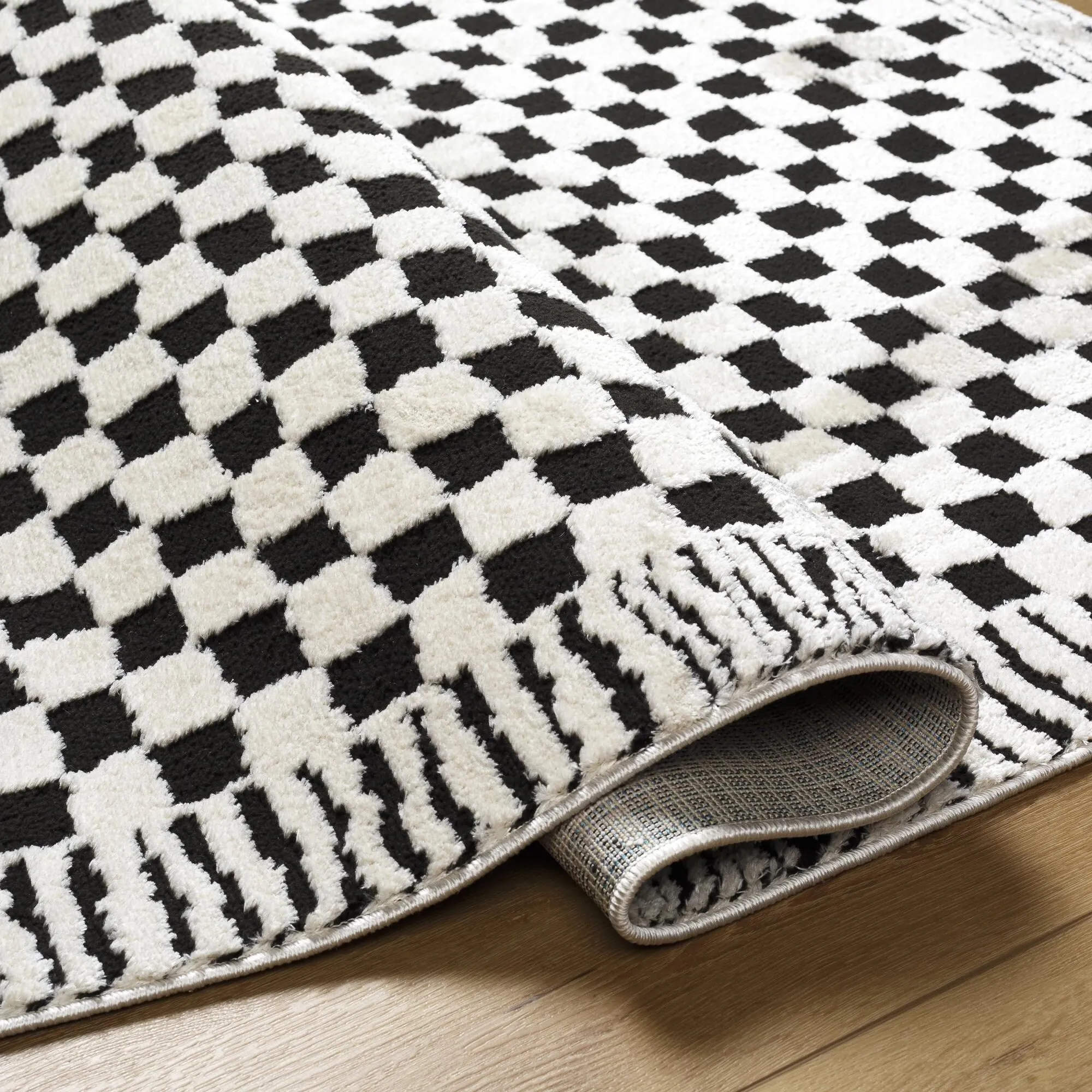 Livabliss Freud Art Deco Checkered Area Rug