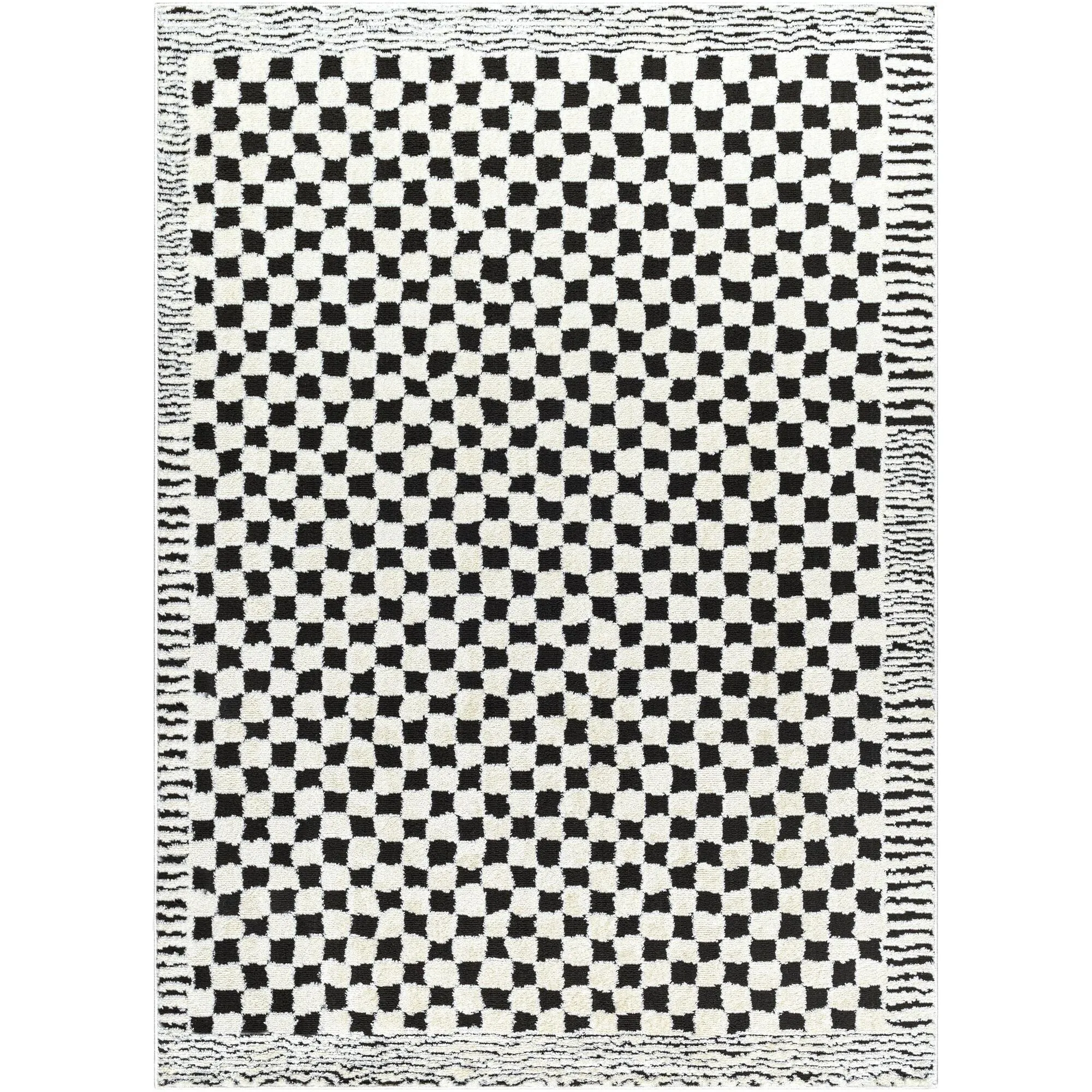Livabliss Freud Art Deco Checkered Area Rug