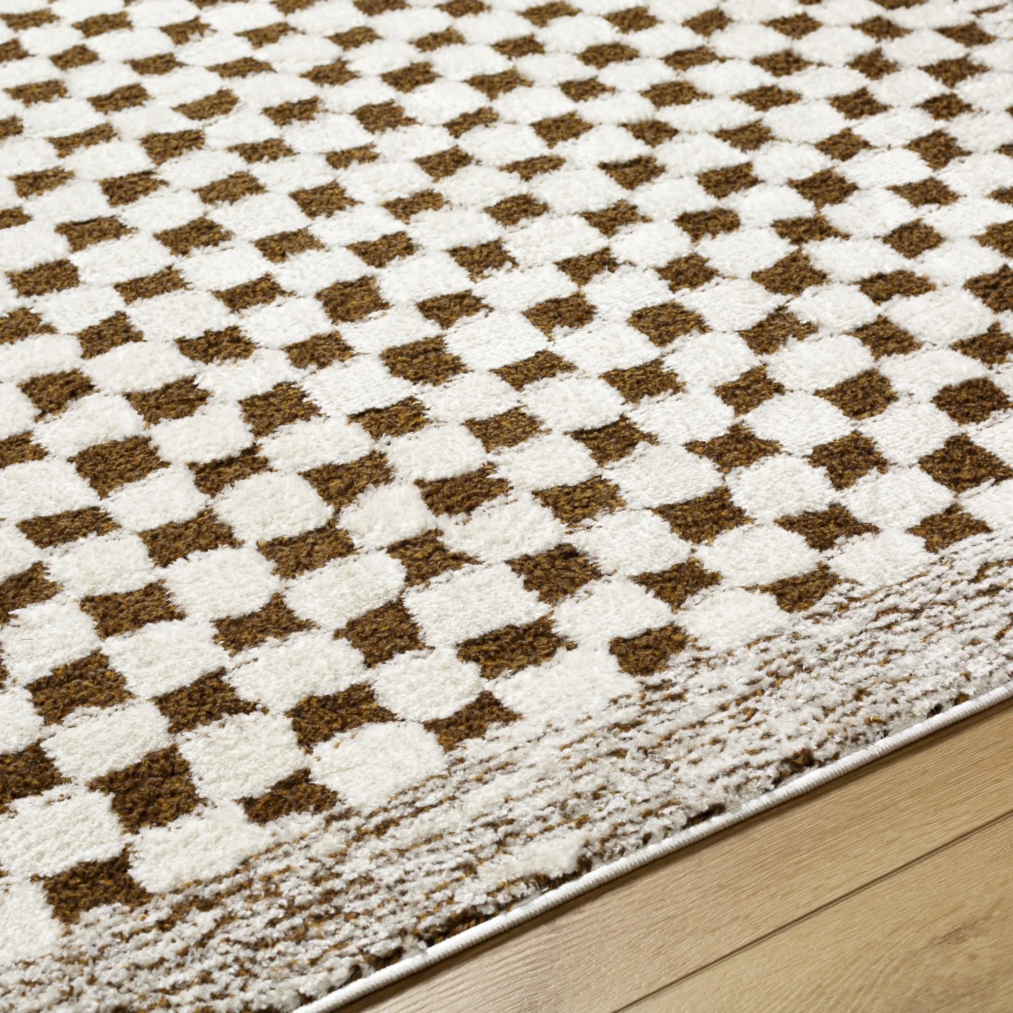 Livabliss Freud Art Deco Checkered Area Rug