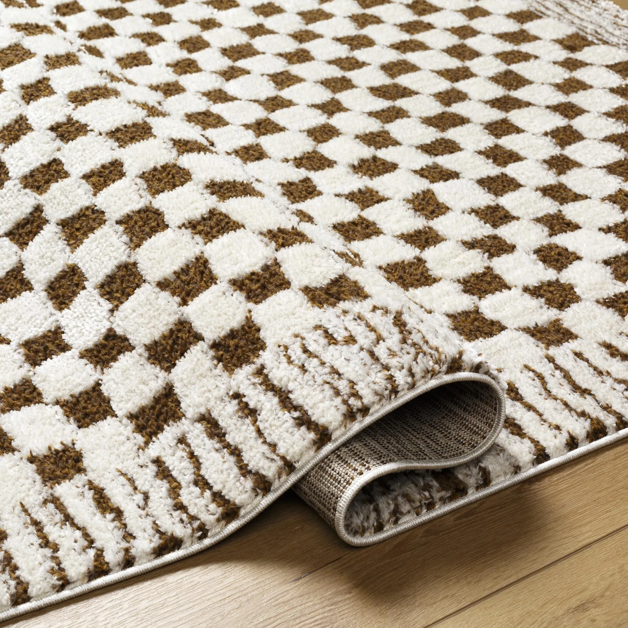 Livabliss Freud Art Deco Checkered Area Rug