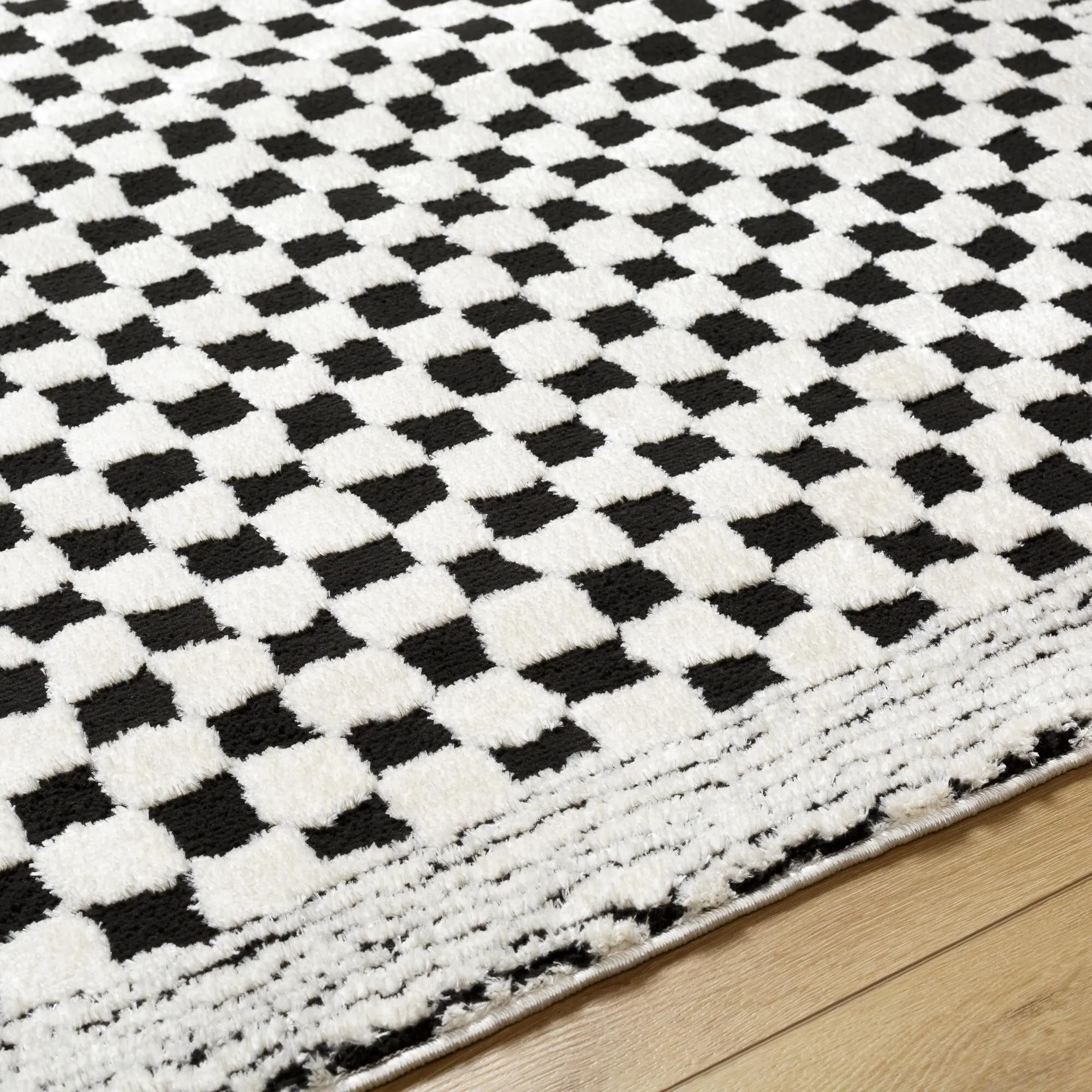 Livabliss Freud Art Deco Checkered Area Rug