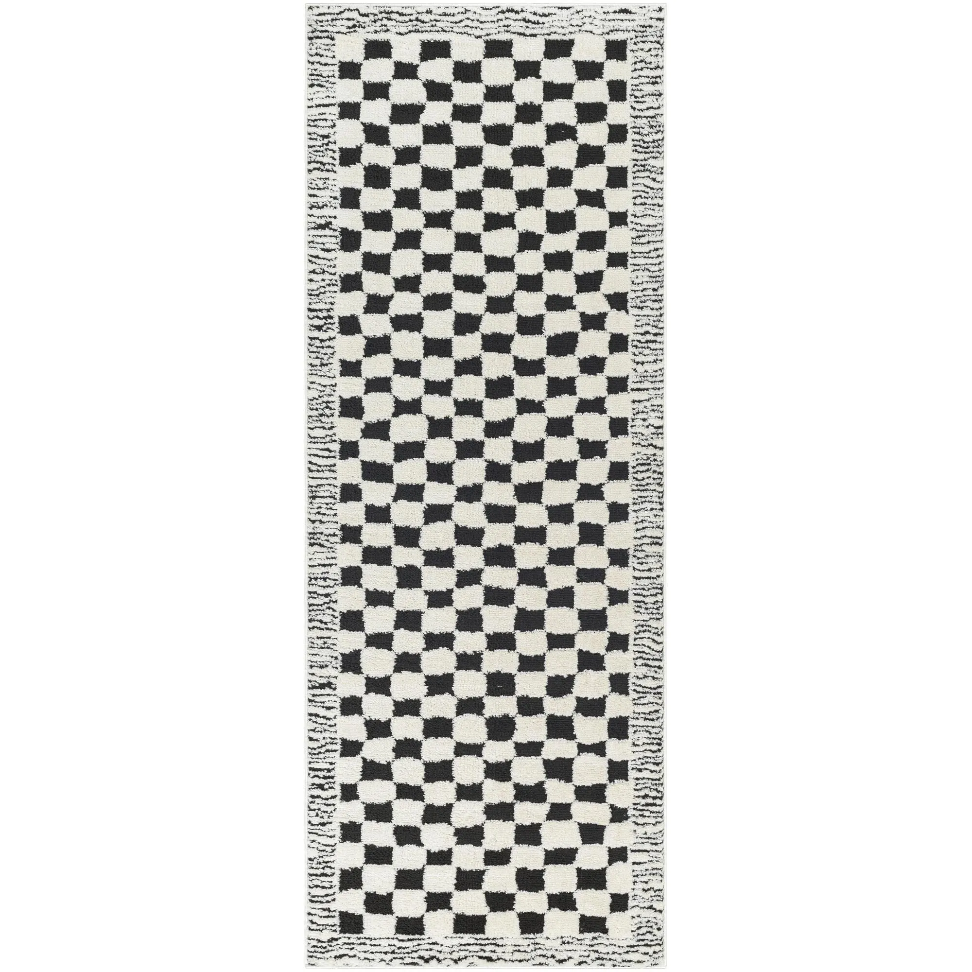 Livabliss Freud Art Deco Checkered Area Rug