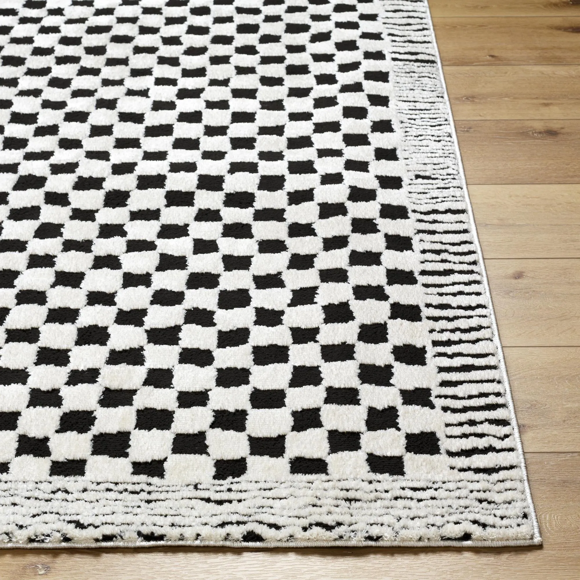 Livabliss Freud Art Deco Checkered Area Rug