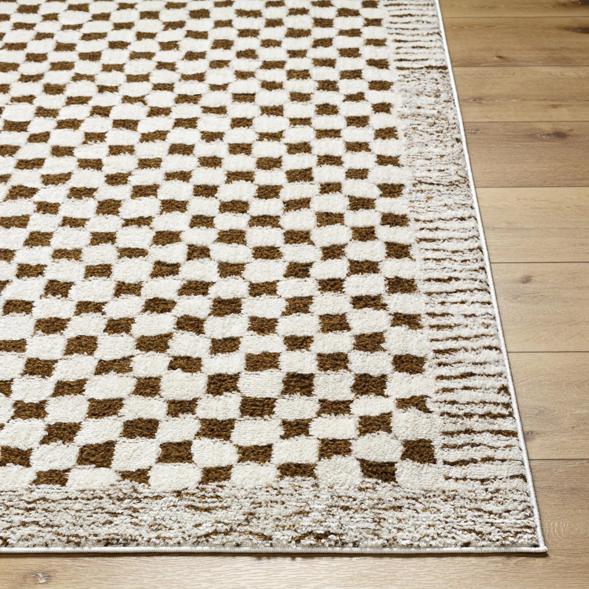 Livabliss Freud Art Deco Checkered Area Rug