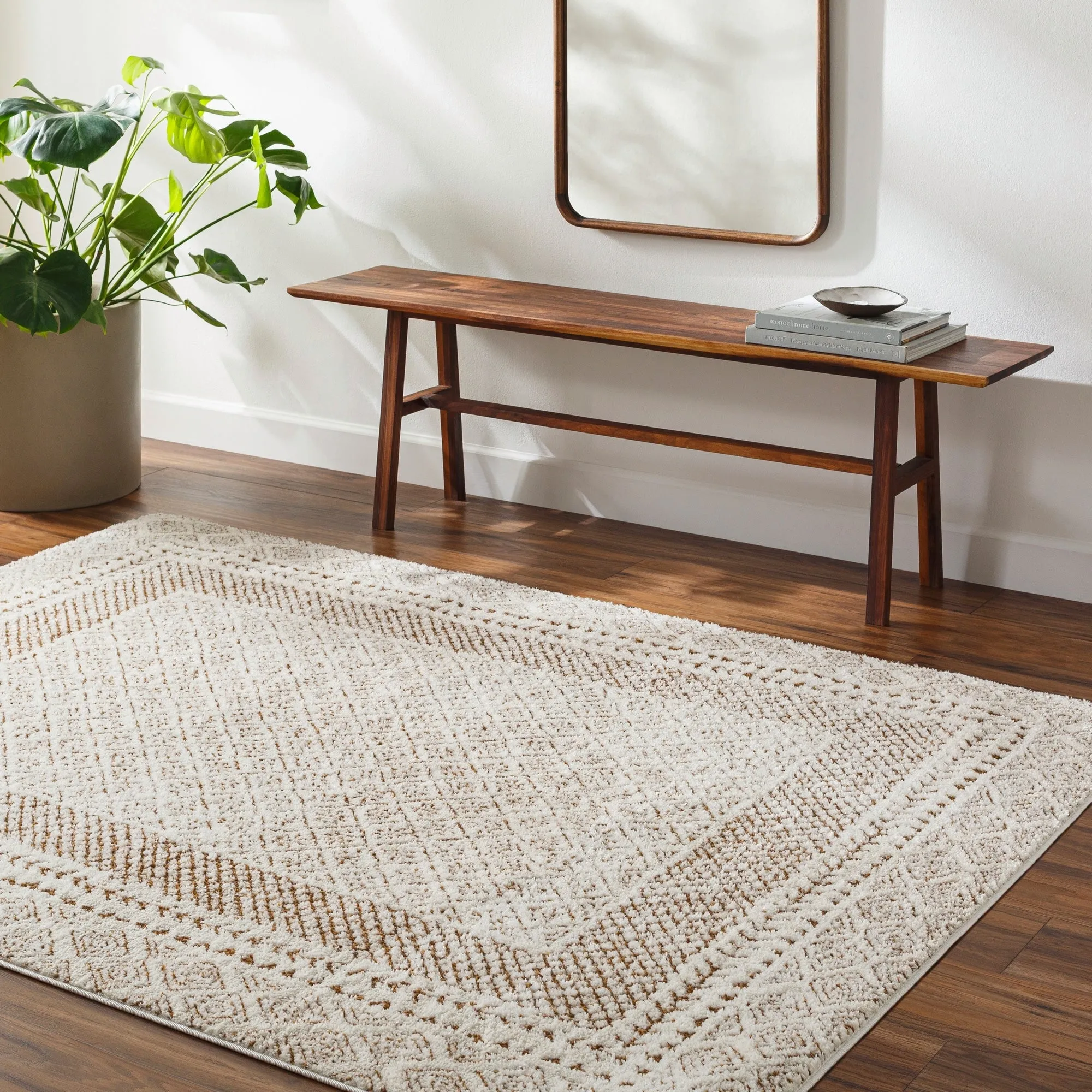 Livabliss Freud Bohemian Bordered Area Rug