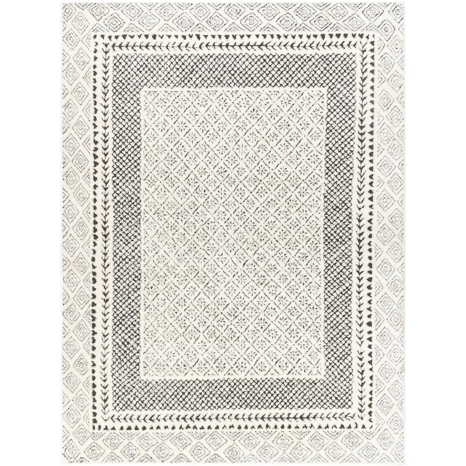 Livabliss Freud Bohemian Bordered Area Rug