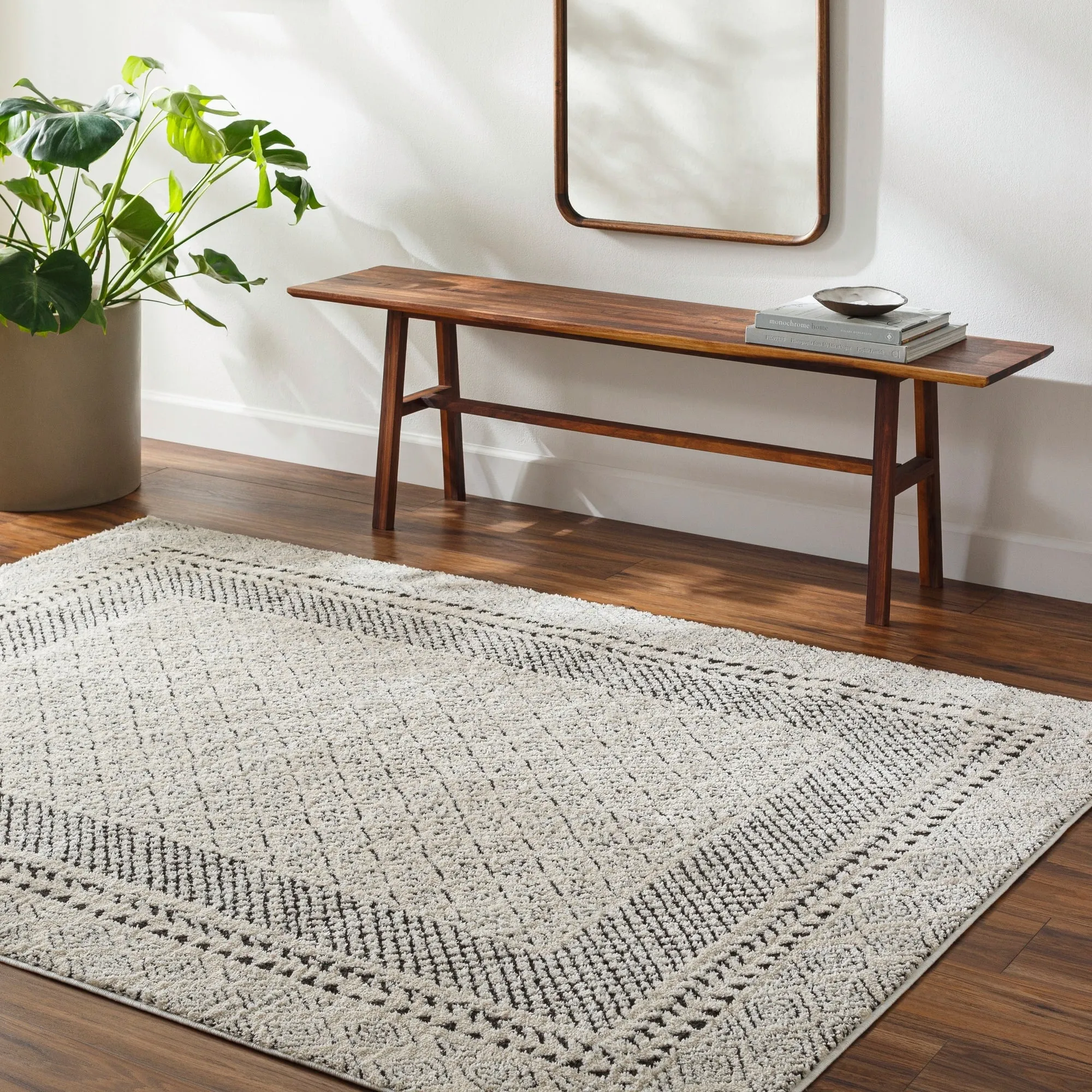 Livabliss Freud Bohemian Bordered Area Rug