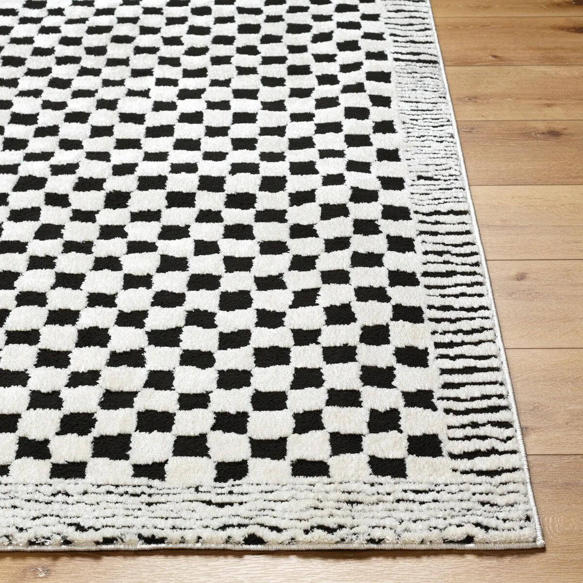Livabliss Freud Mod Checkered & Striped Area Rug