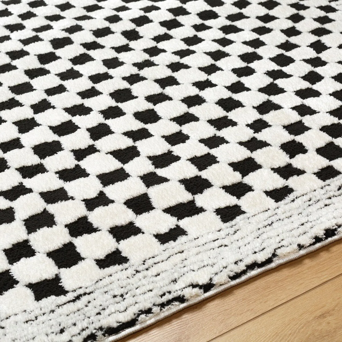 Livabliss Freud Mod Checkered & Striped Area Rug