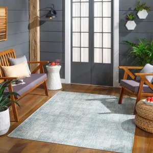 Livabliss Hampton Indoor/ Outdoor Distressed Stripe Area Rug