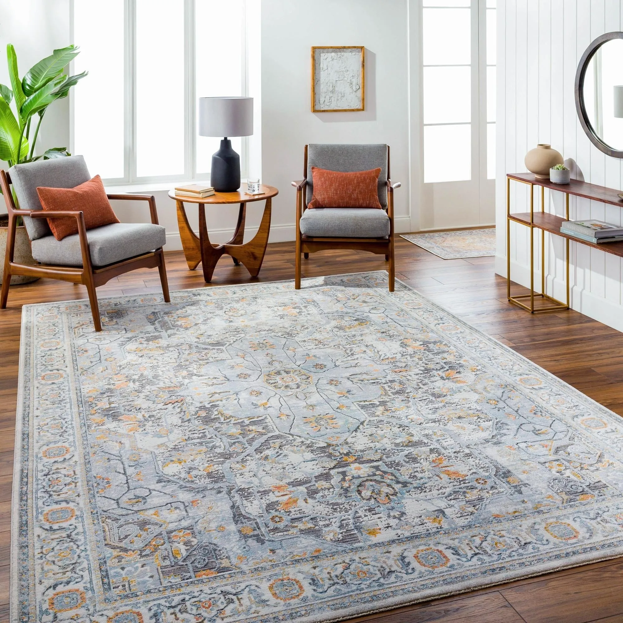 Livabliss Hassler Traditional Medallion Area Rug