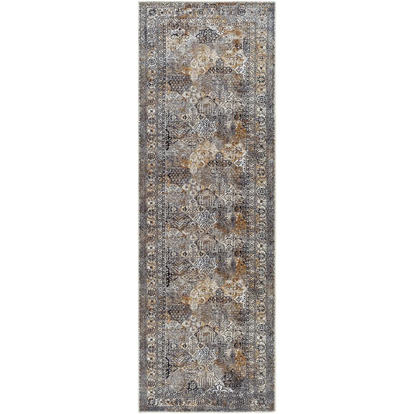 Livabliss Hieronym Traditional Floral Machine Washable Area Rug