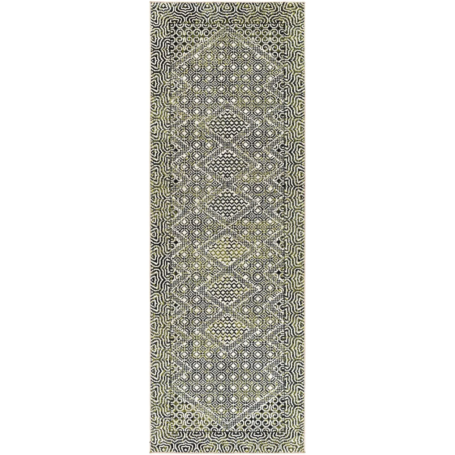 Livabliss Lavadora Global Geometric Machine Washable Boho Area Rug