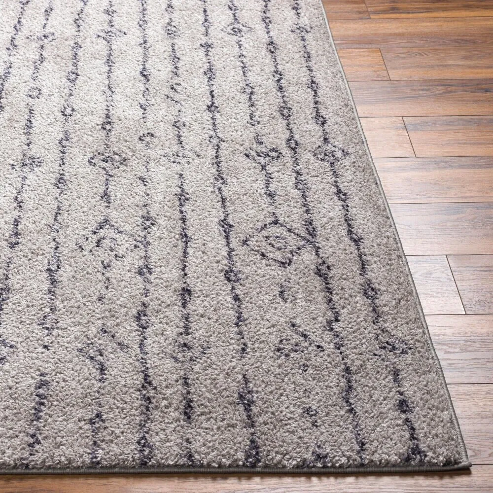 Livabliss Lykke Machine Washable Moroccan Striped Area Rug