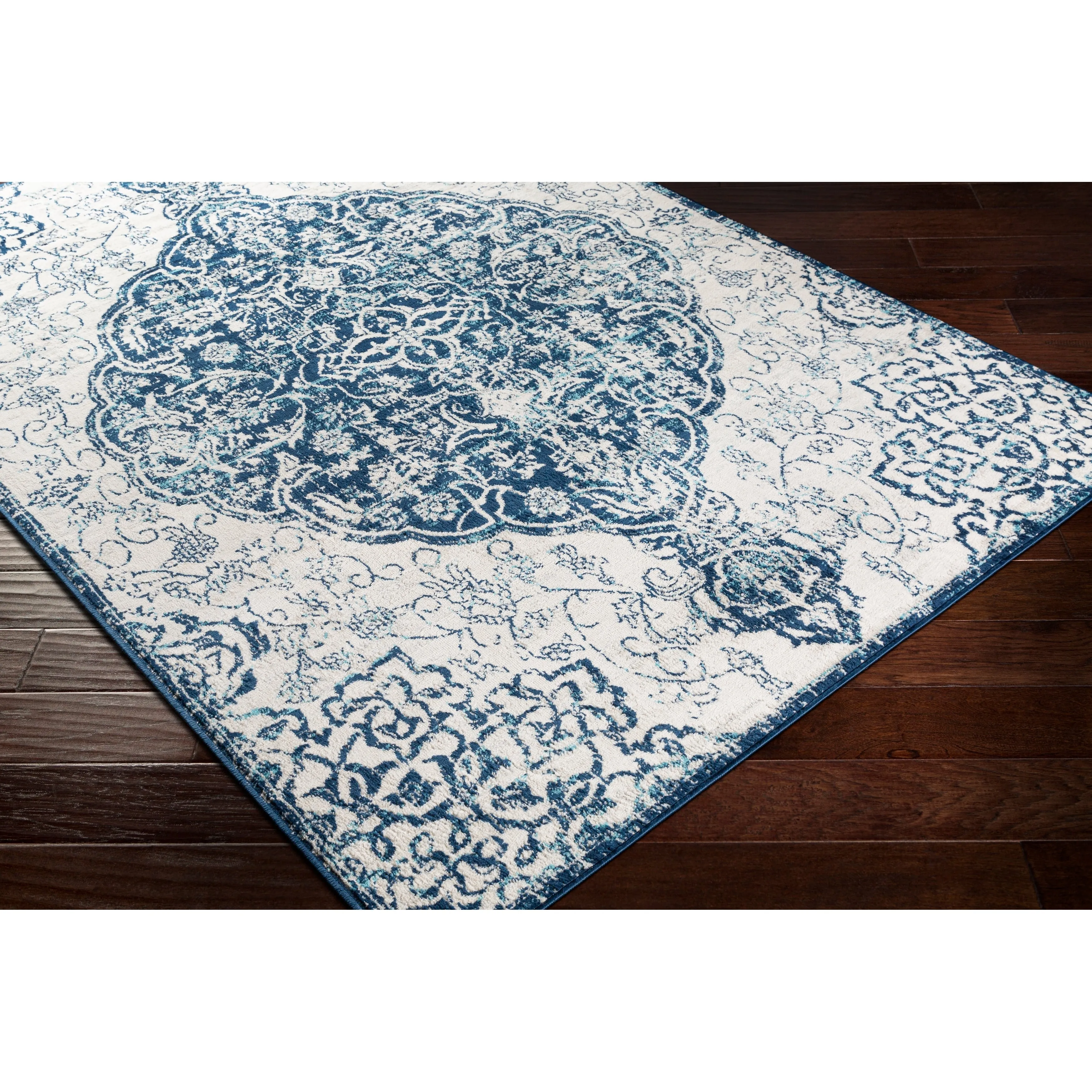 Livabliss Okeefe Vibrant Floral Medallion Area Rug