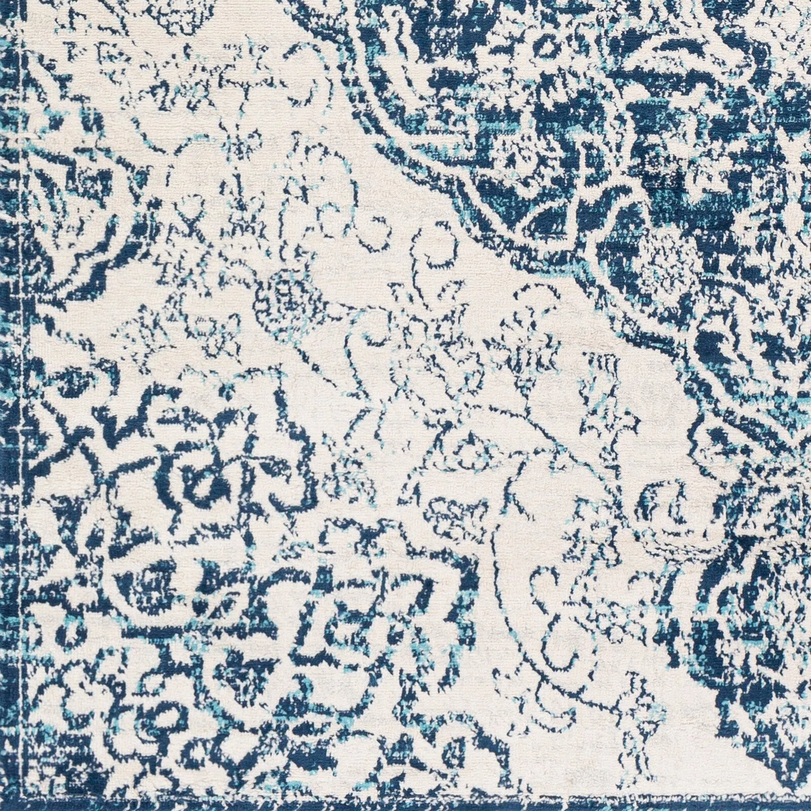 Livabliss Okeefe Vibrant Floral Medallion Area Rug
