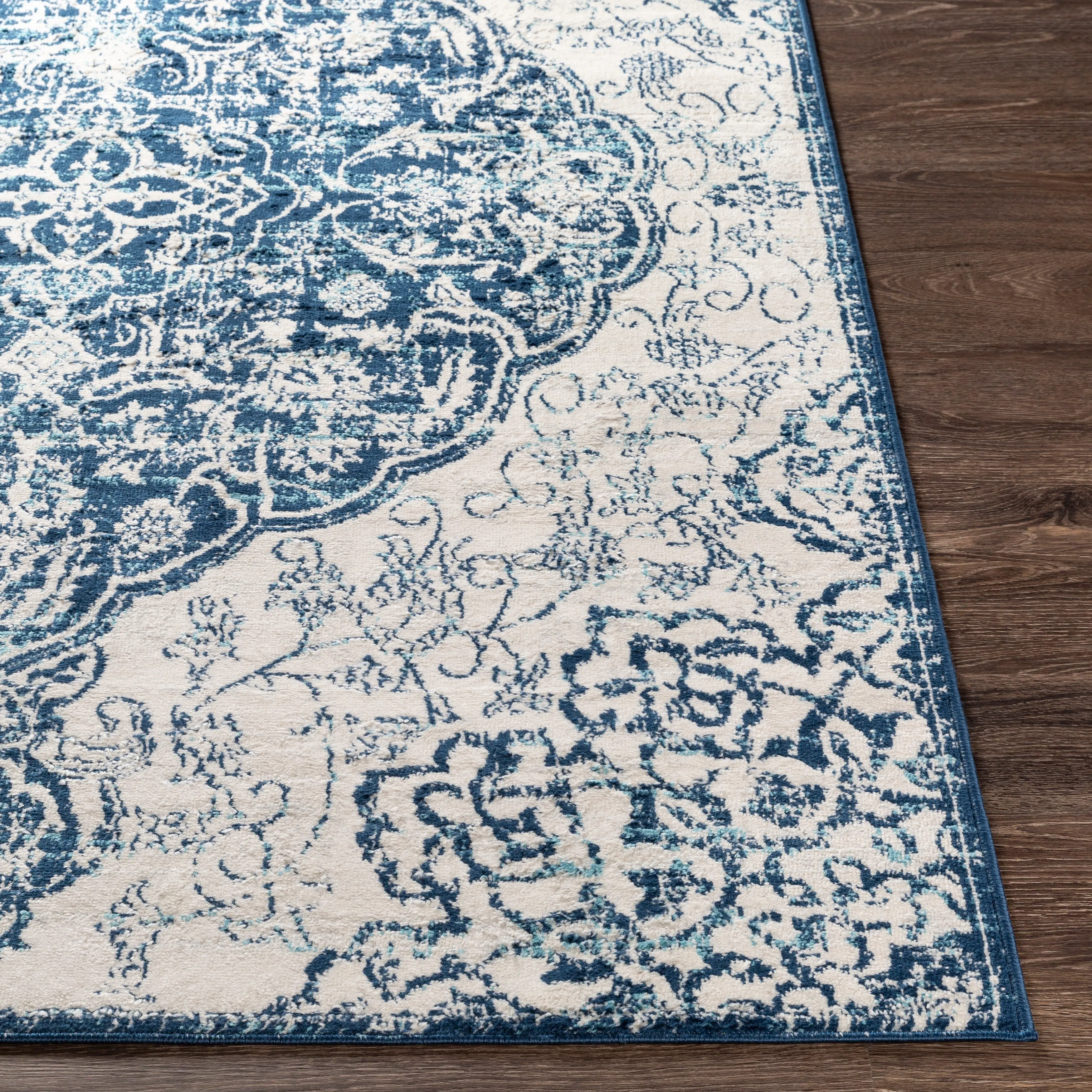 Livabliss Okeefe Vibrant Floral Medallion Area Rug