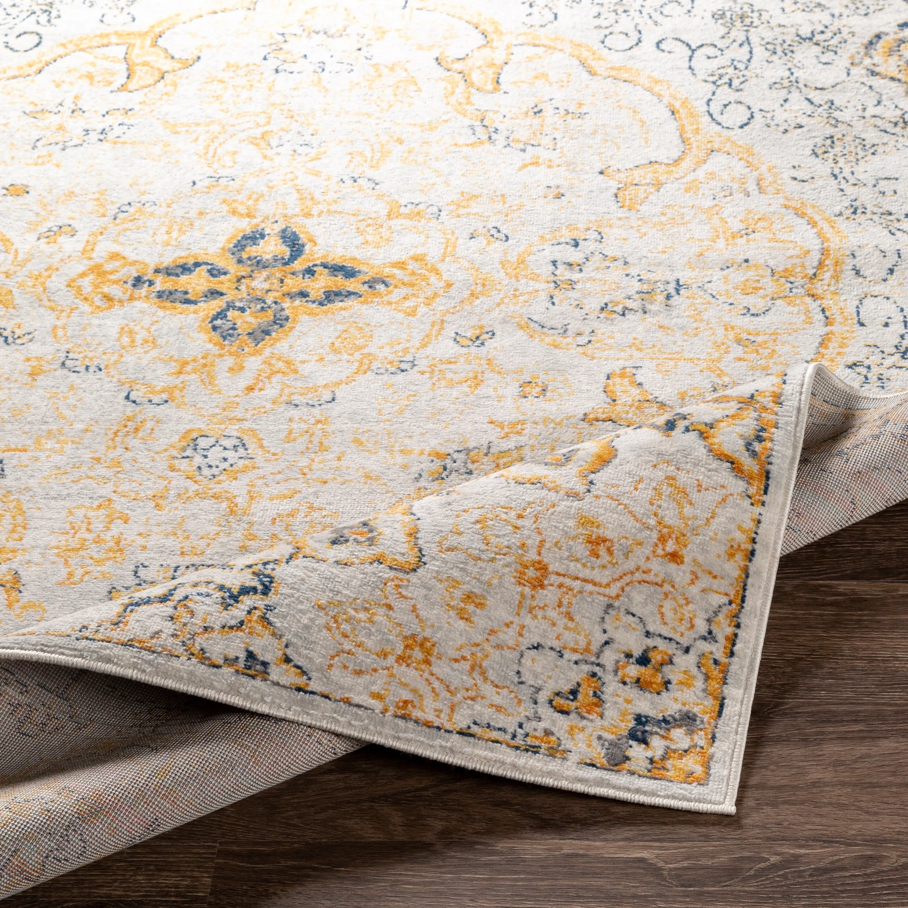 Livabliss Okeefe Vibrant Floral Medallion Area Rug