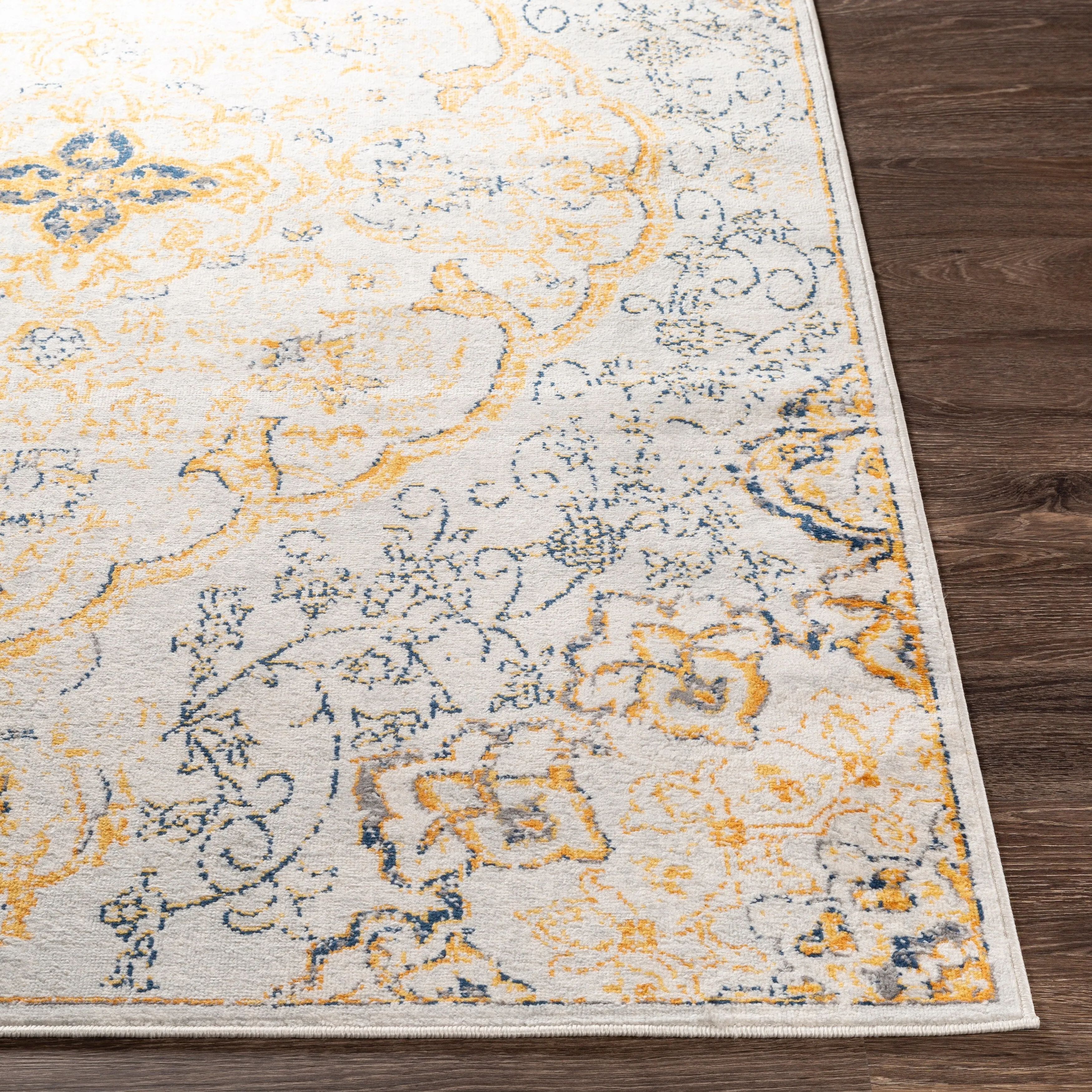 Livabliss Okeefe Vibrant Floral Medallion Area Rug