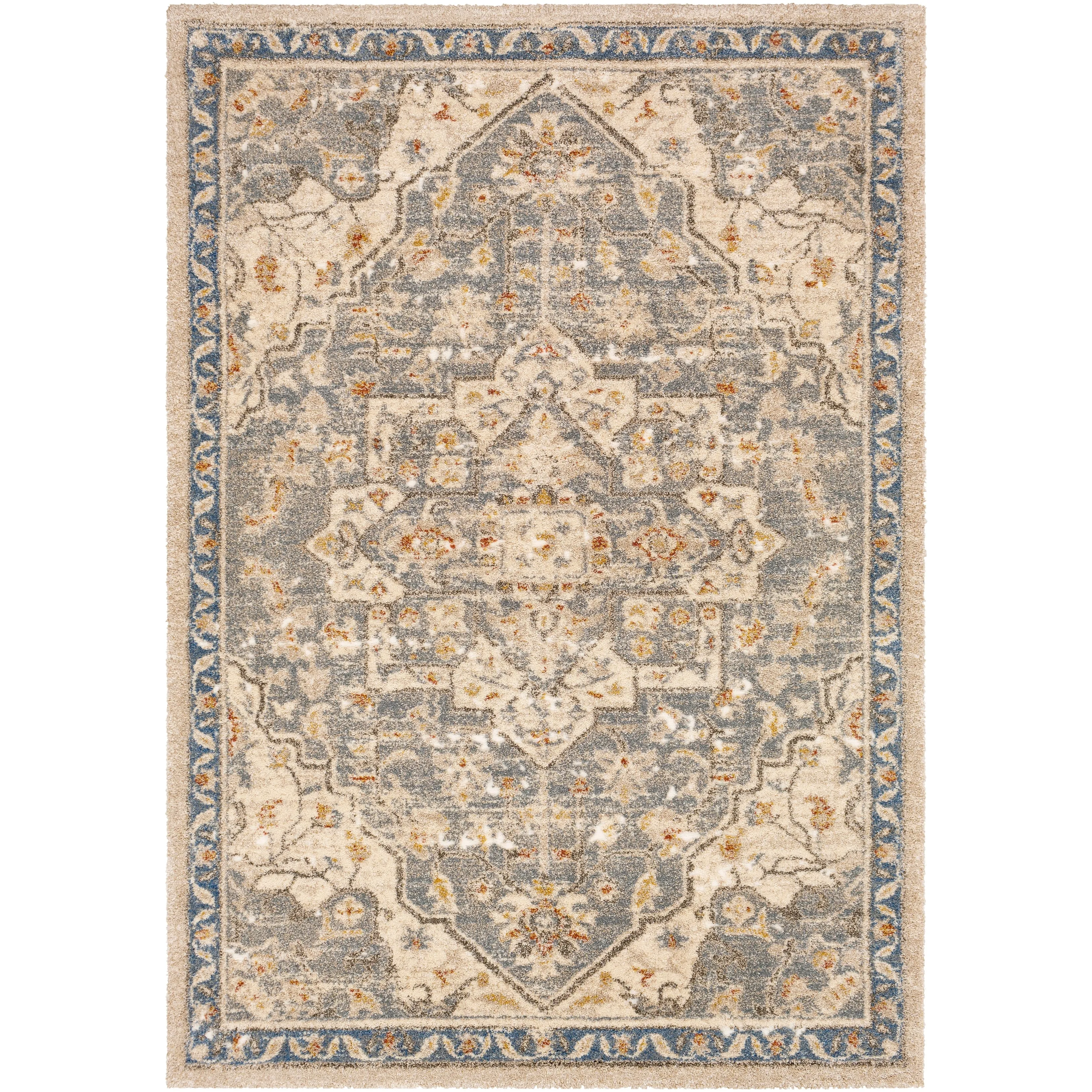Livabliss Radda Plush Traditional Medallion Area Rug
