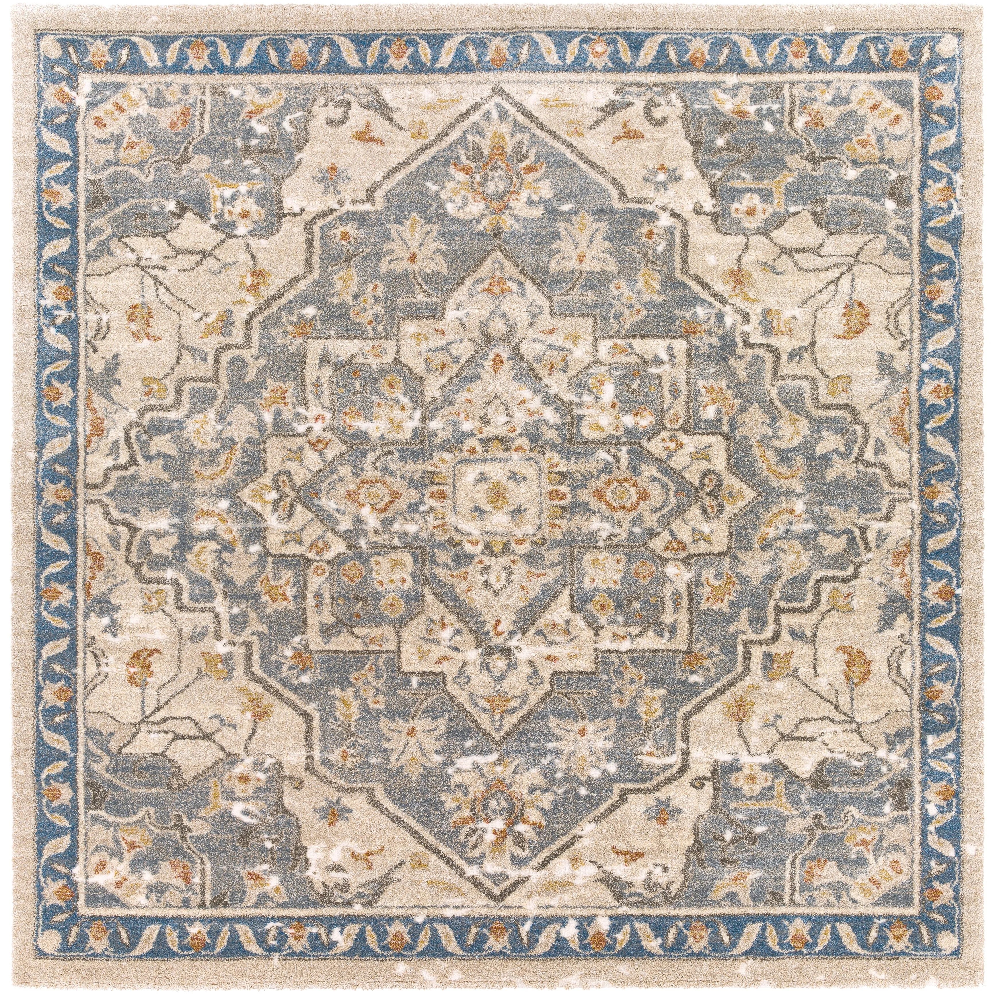 Livabliss Radda Plush Traditional Medallion Area Rug