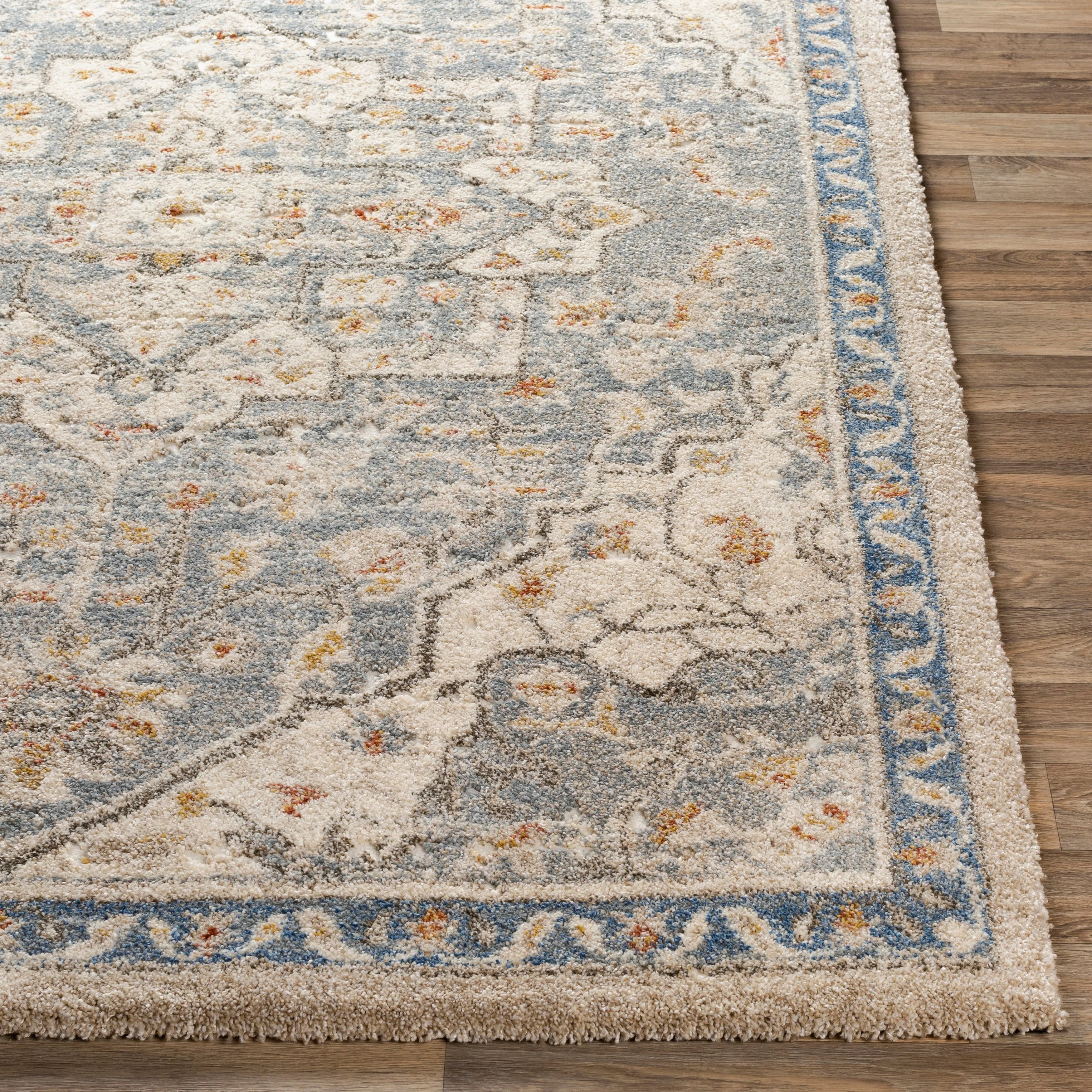Livabliss Radda Plush Traditional Medallion Area Rug