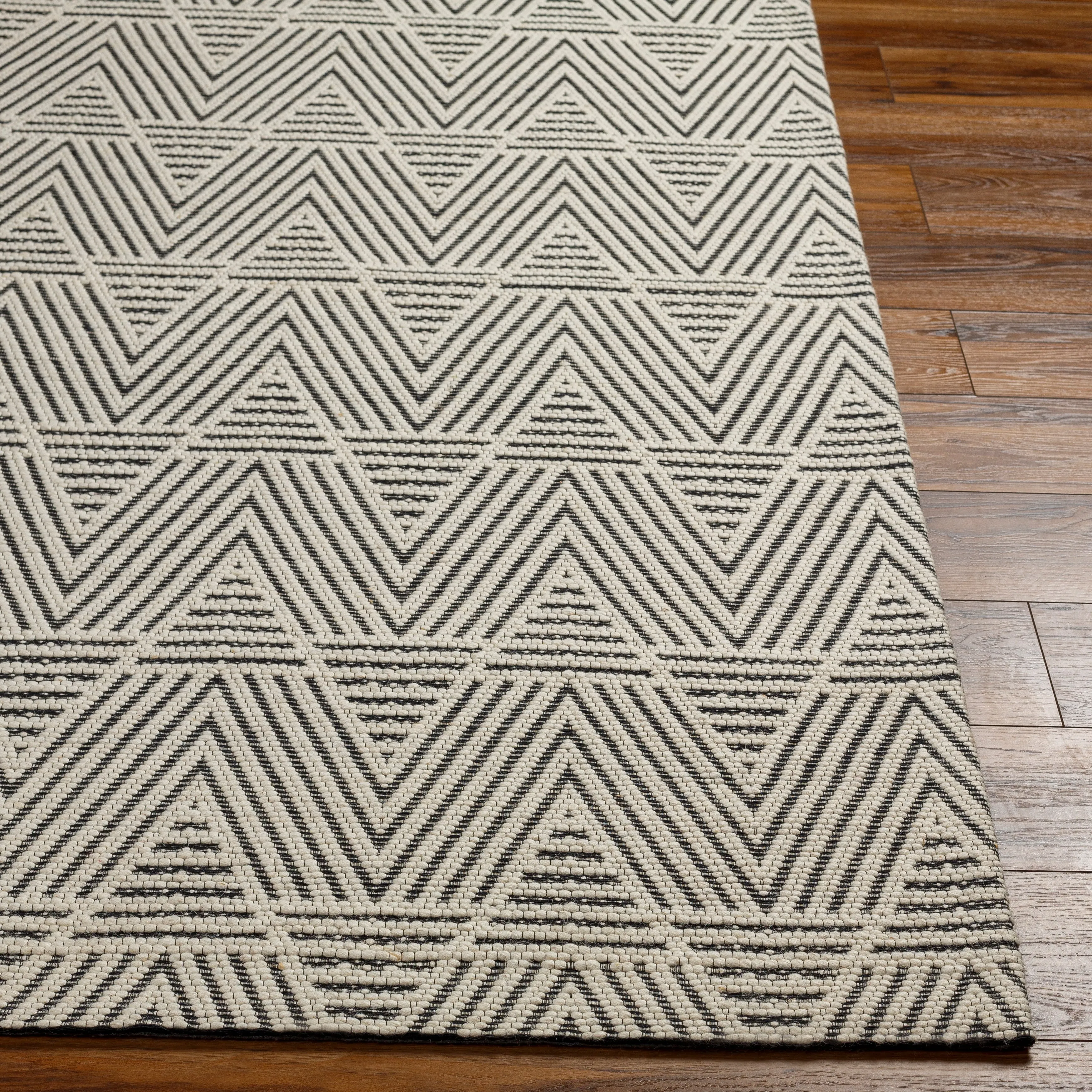 Livabliss Risal Handmade Modern Graphic Wool Blend Area Rug