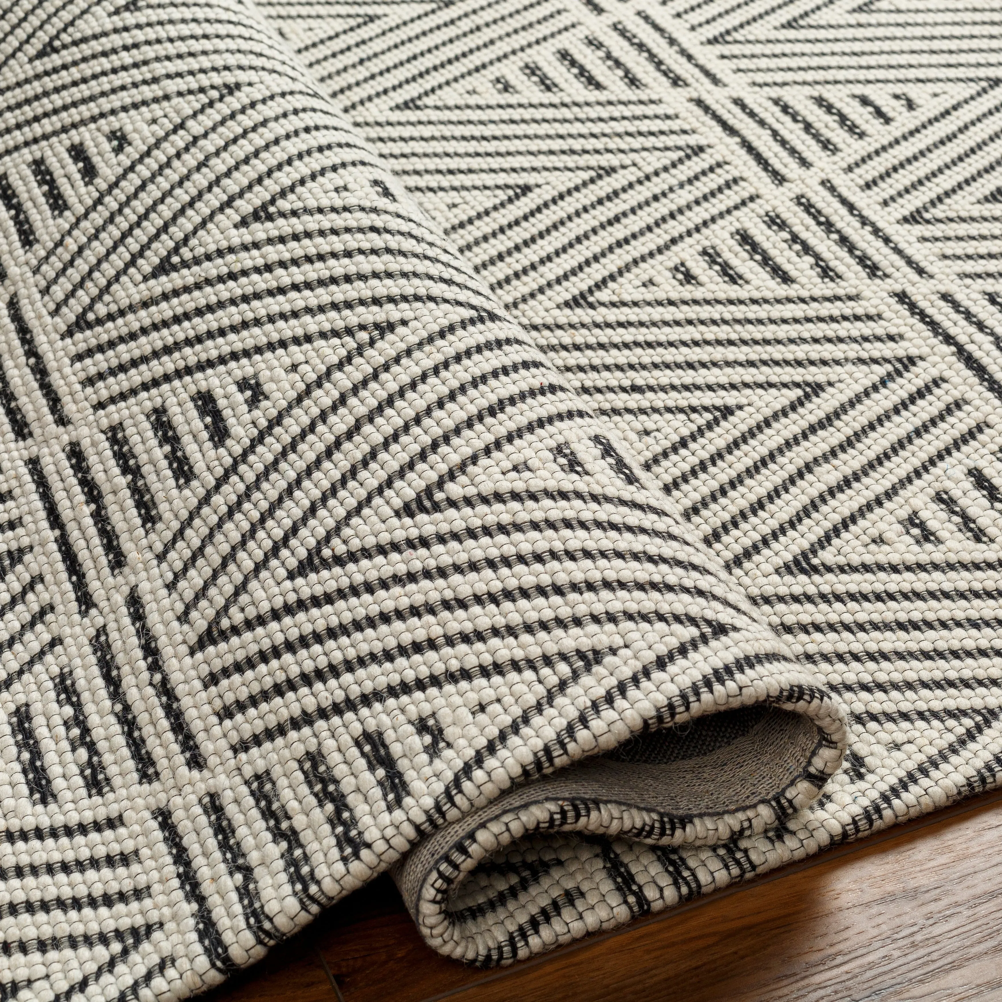 Livabliss Risal Handmade Modern Graphic Wool Blend Area Rug