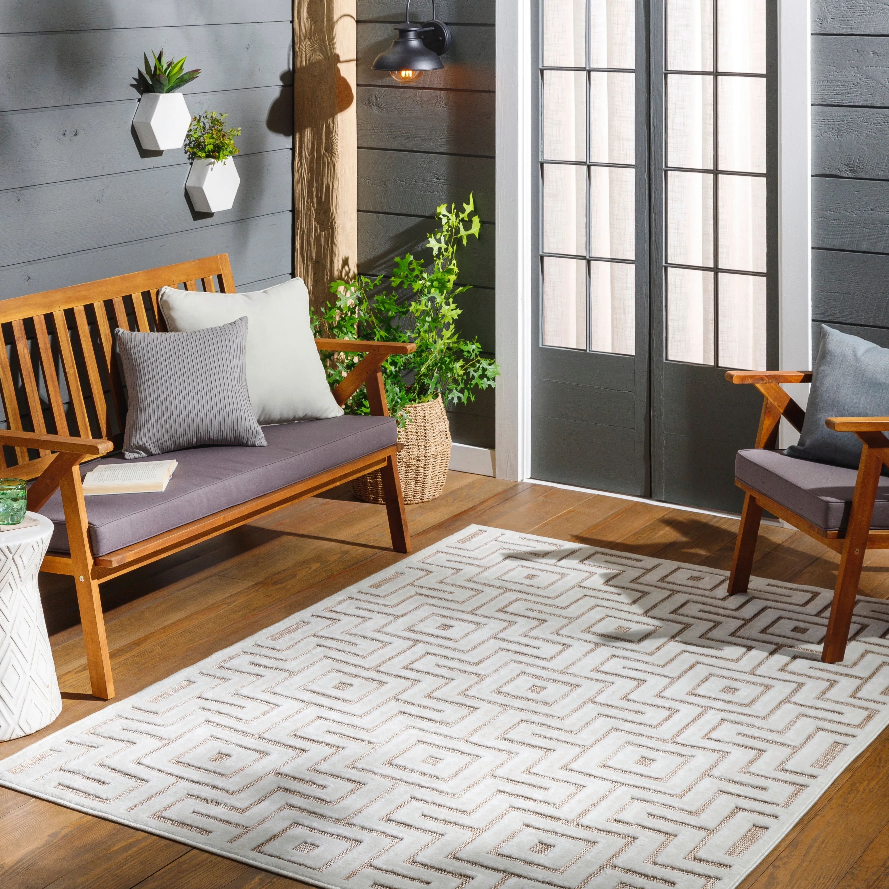 Livabliss San Diego Mid-Century Indoor/ Outdoor Area Rug