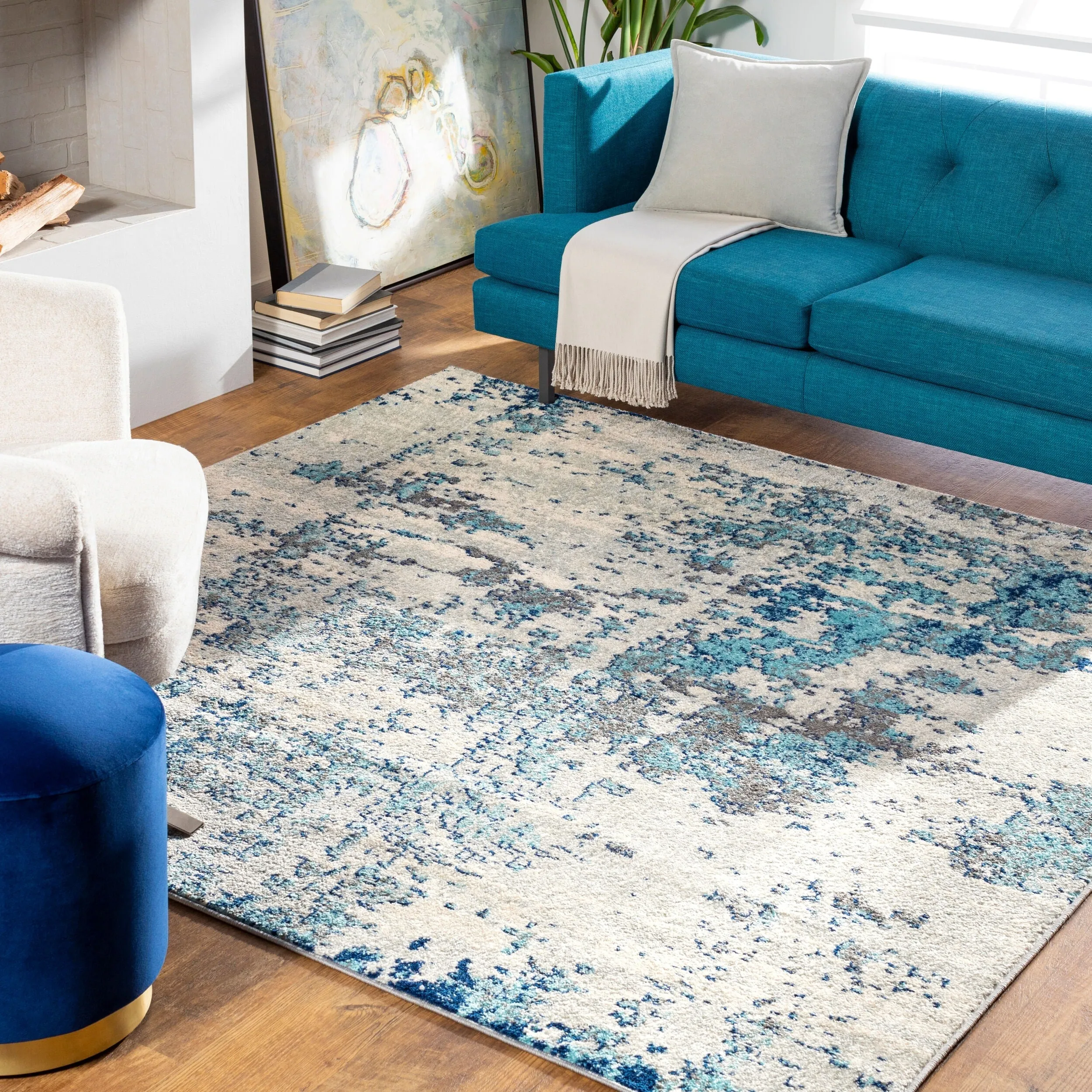 Livabliss Sunderland Minimalist Abstract Area Rug
