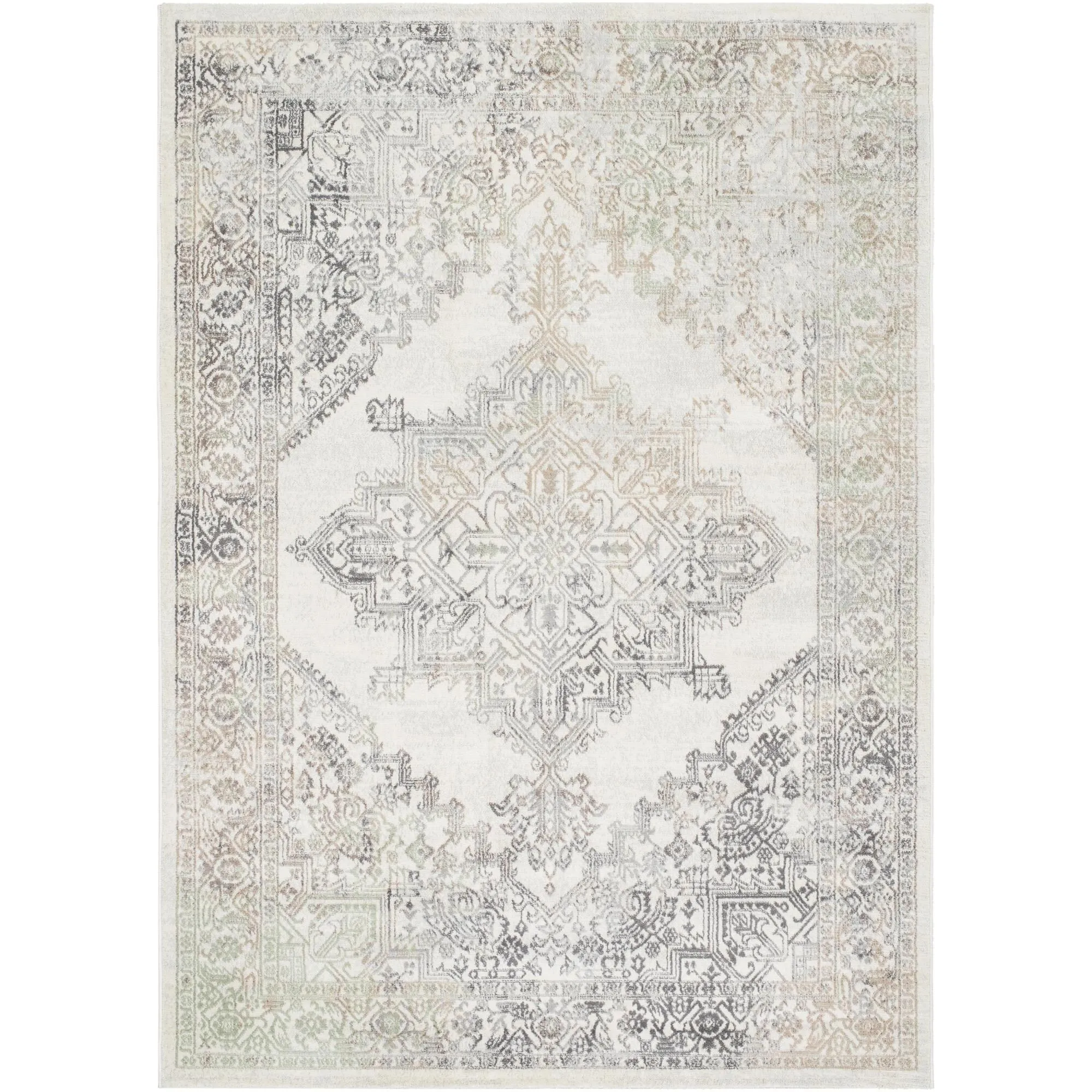 Livabliss Uranus Distressed Medallion Area Rug