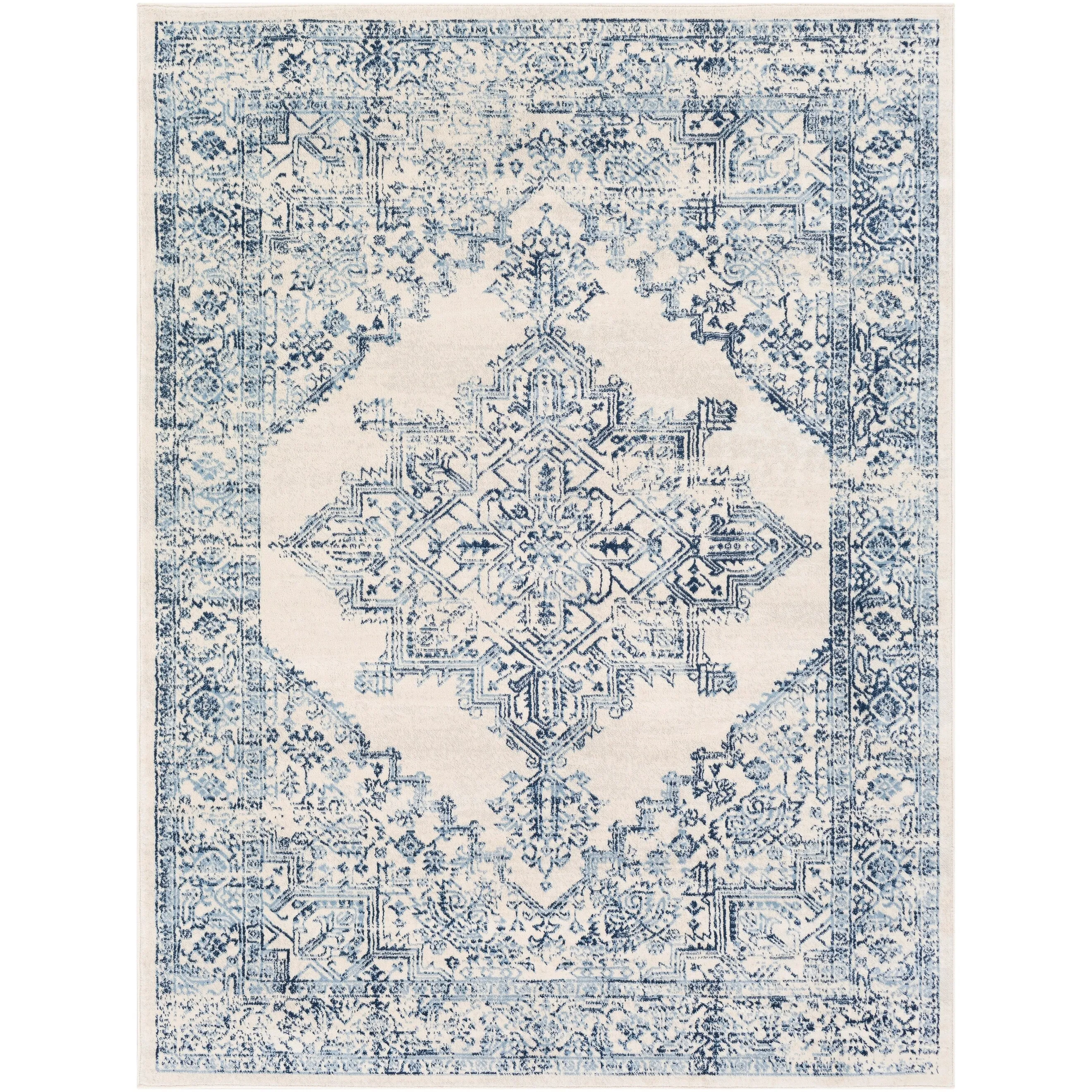 Livabliss Uranus Distressed Medallion Area Rug