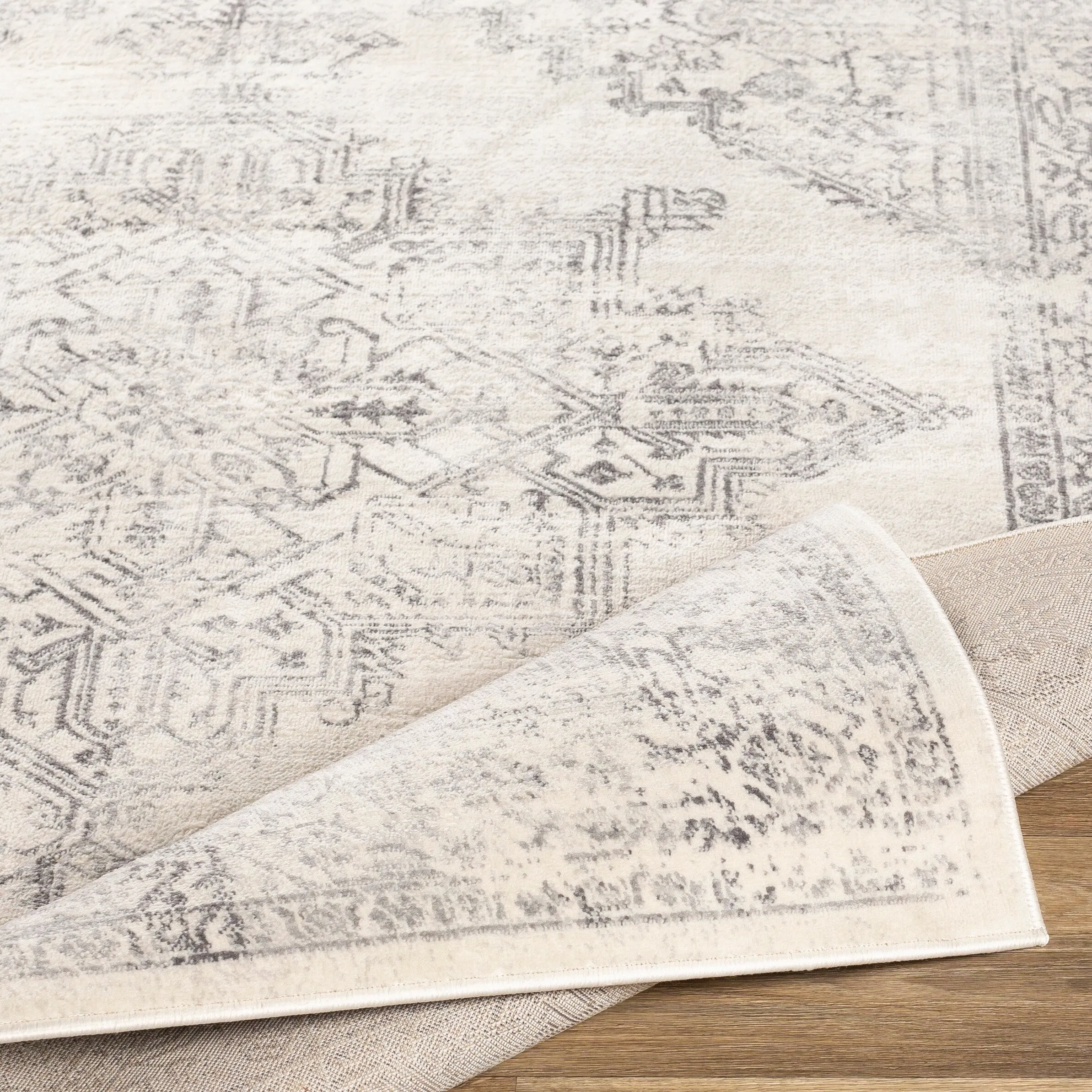 Livabliss Uranus Distressed Medallion Area Rug