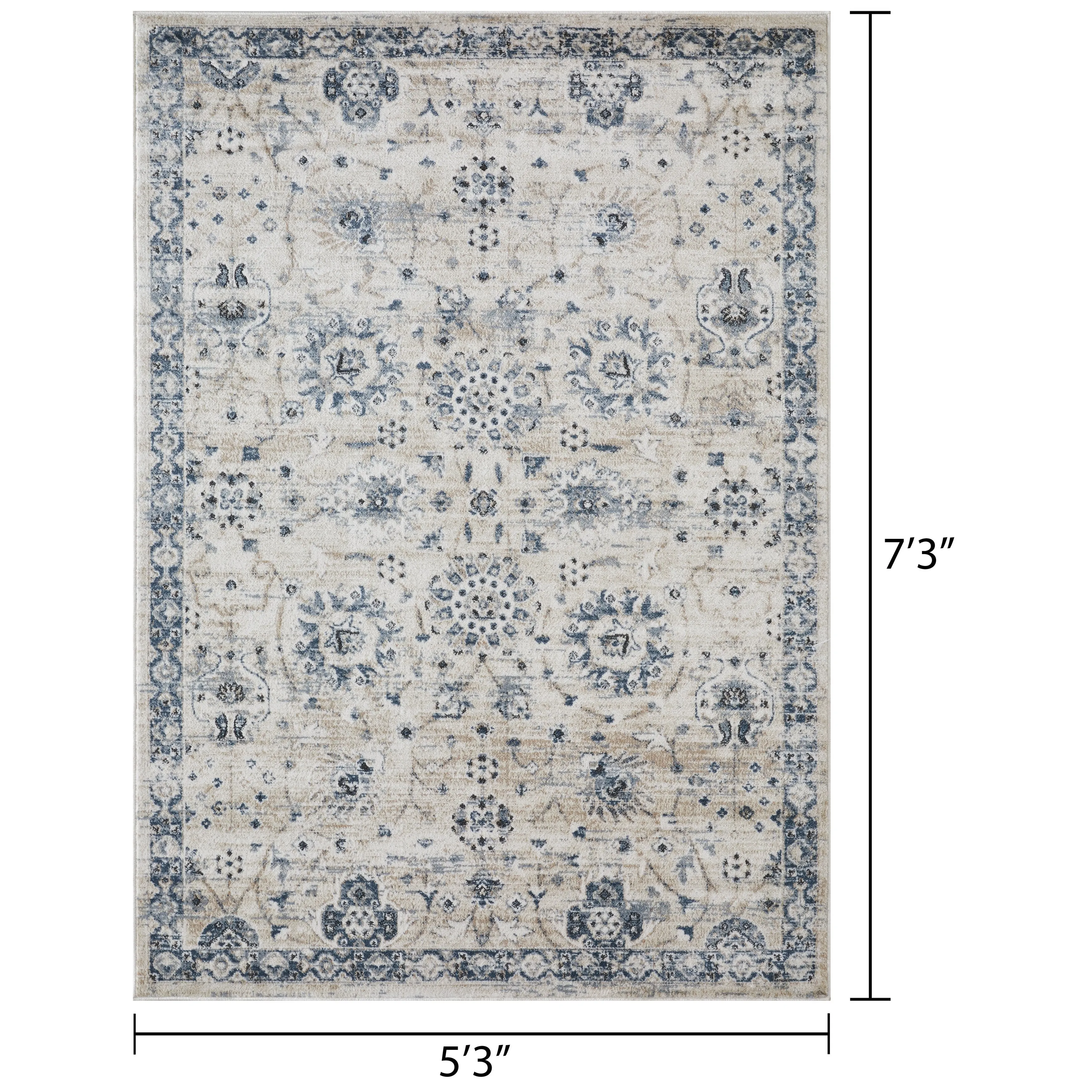 Loomaknoti Kehleigh Aylesh Cream Area Rug