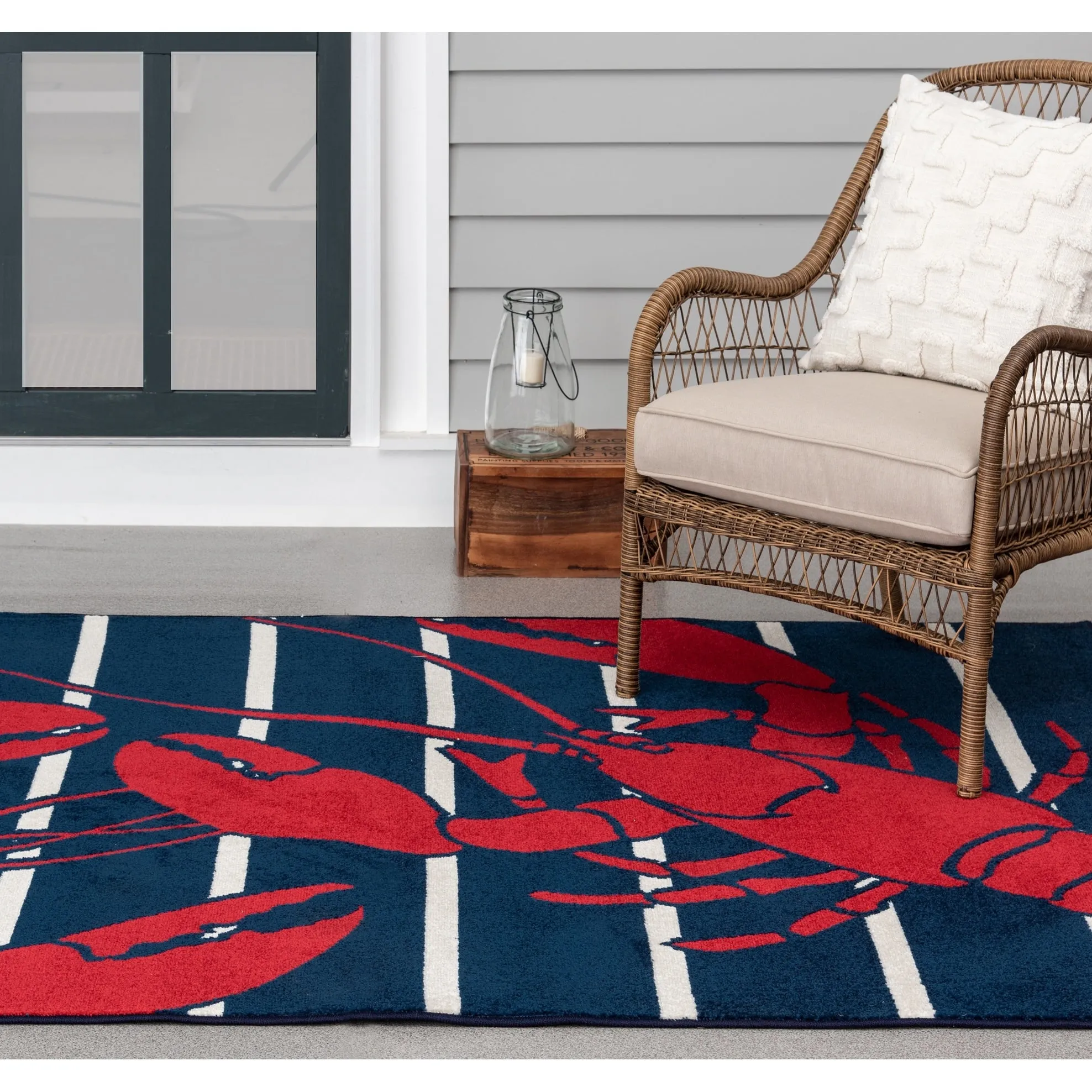 Loomaknoti Tecopa Kartaleya Blue Area Rug