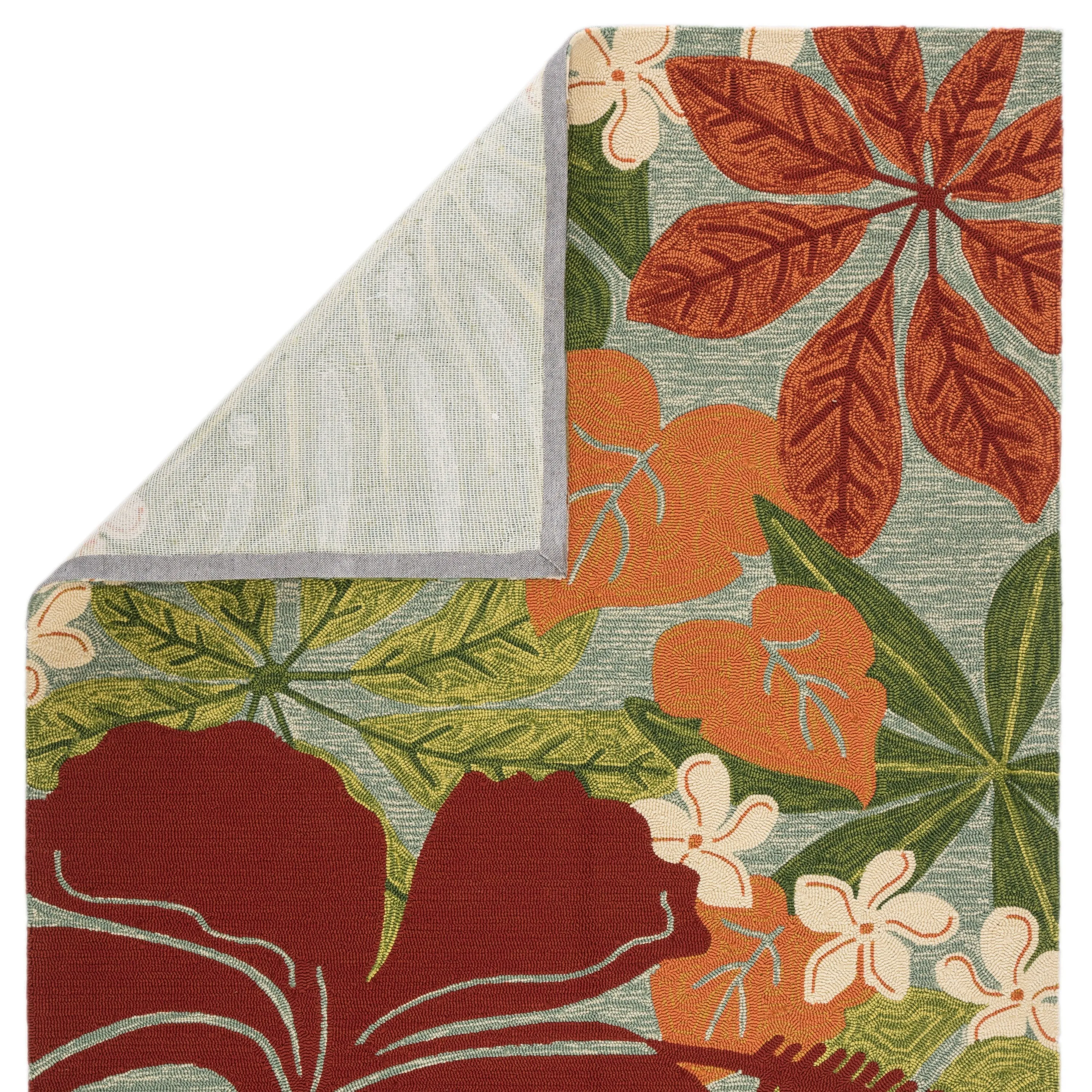 Luau Indoor and Outdoor Floral Area Rug