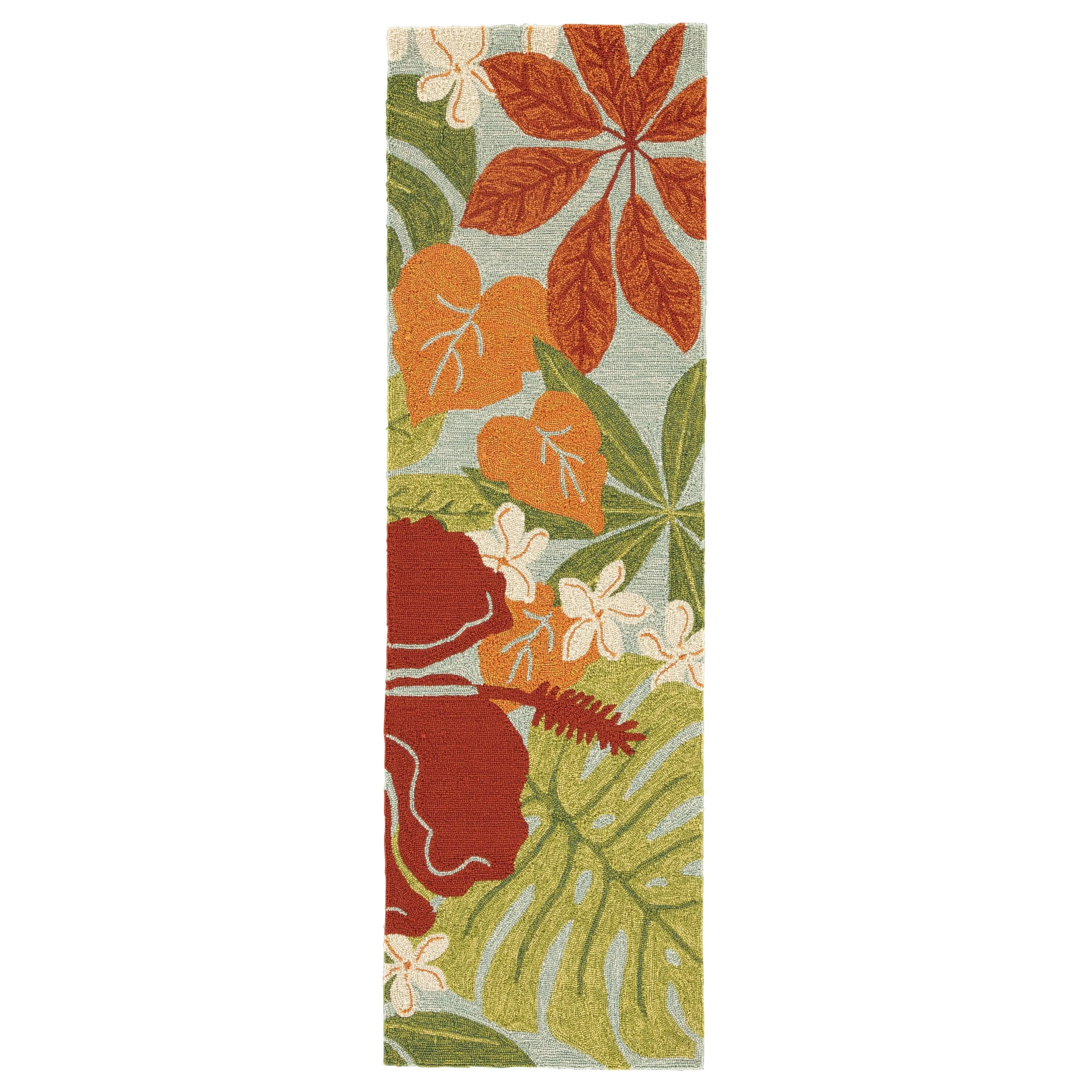 Luau Indoor and Outdoor Floral Area Rug