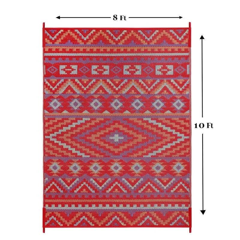 Lush Ambience Alev Indoor Outdoor Plastic Area Rugs- Rectangular
