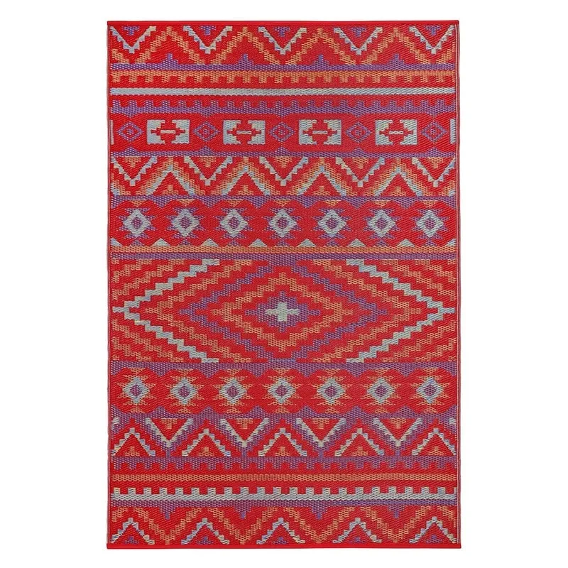 Lush Ambience Alev Indoor Outdoor Plastic Area Rugs- Rectangular